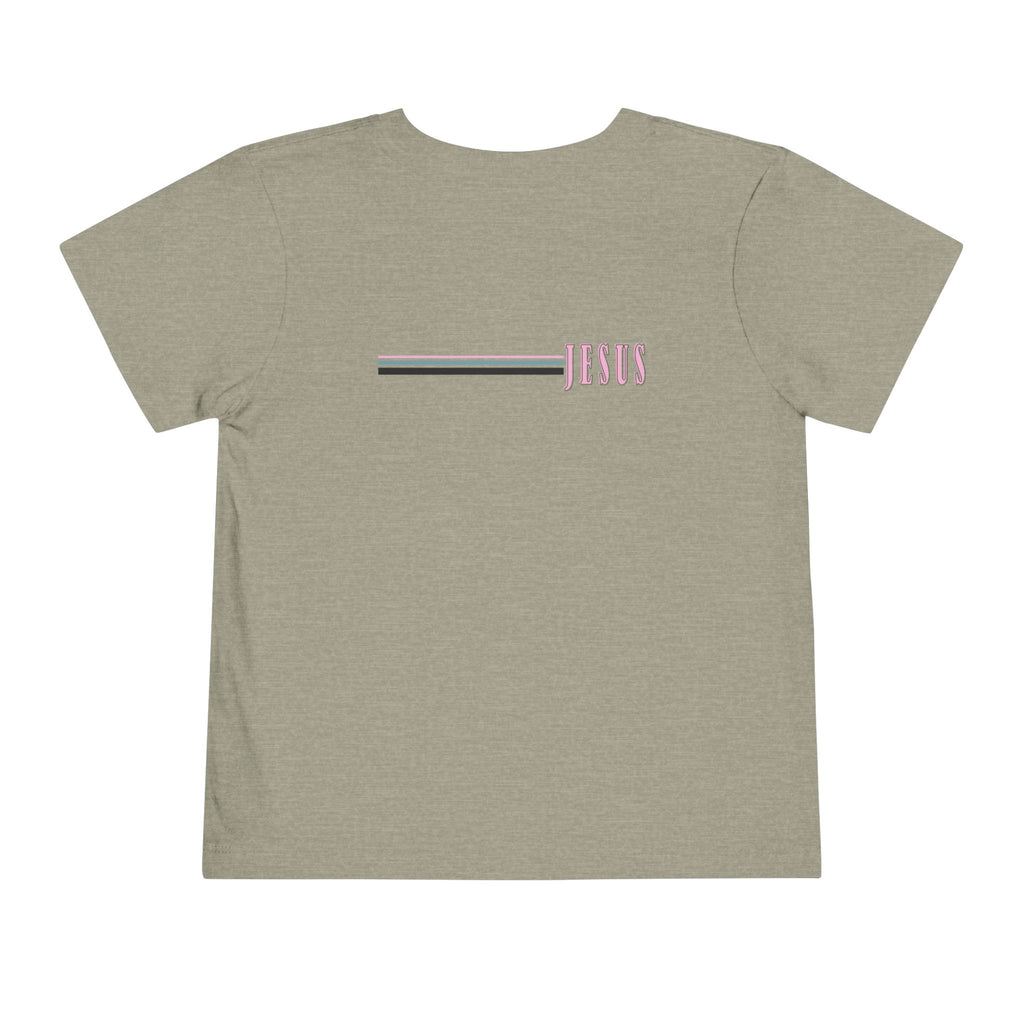 Toddler Tee — "Jesus Loves Me" Pastel Faith Graphic