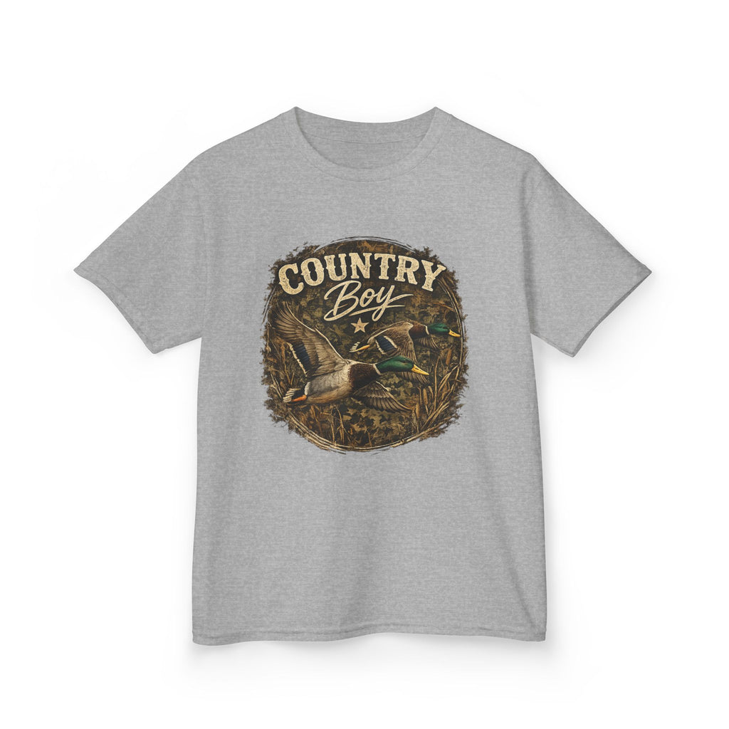 Kids Tee — "Country Boy" Duck Hunting Graphic