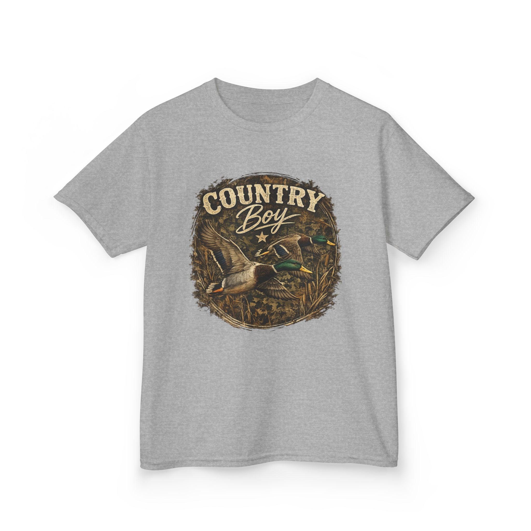 Kids Tee — "Country Boy" Duck Hunting Graphic
