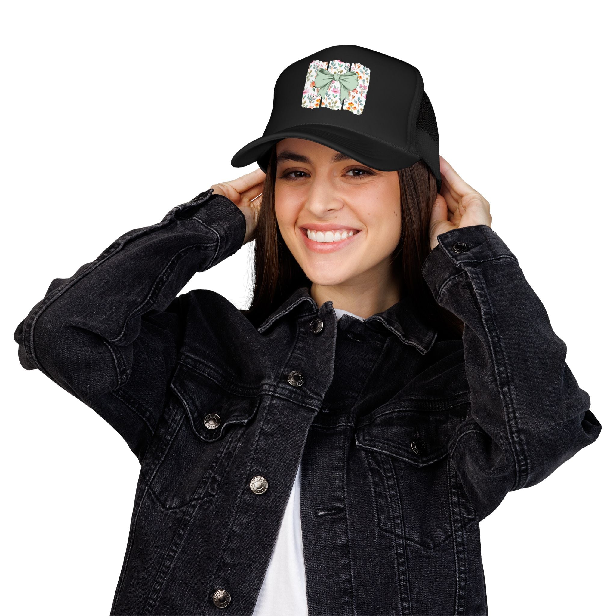 Floral Bow Trucker Hat