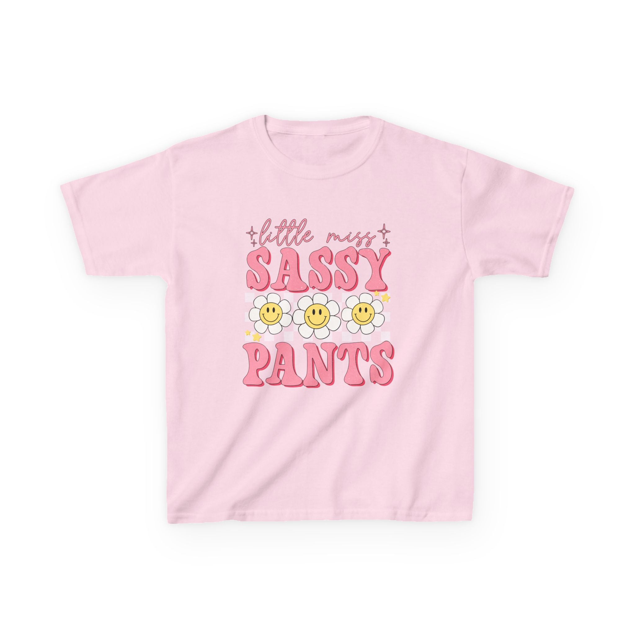 Kids T-Shirt — "Little Miss Sassy Pants" Cute Daisy Graphic Tee