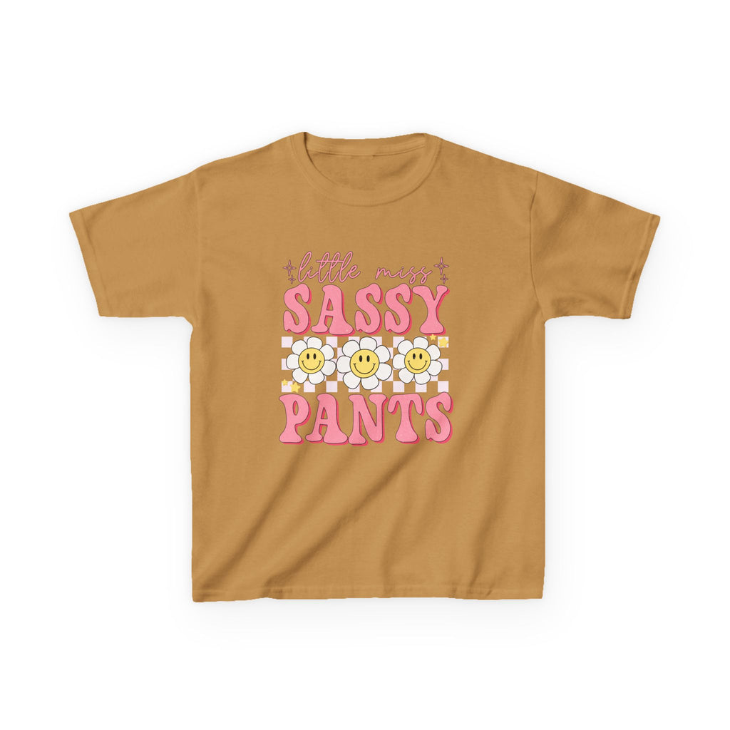 Kids T-Shirt — "Little Miss Sassy Pants" Cute Daisy Graphic Tee