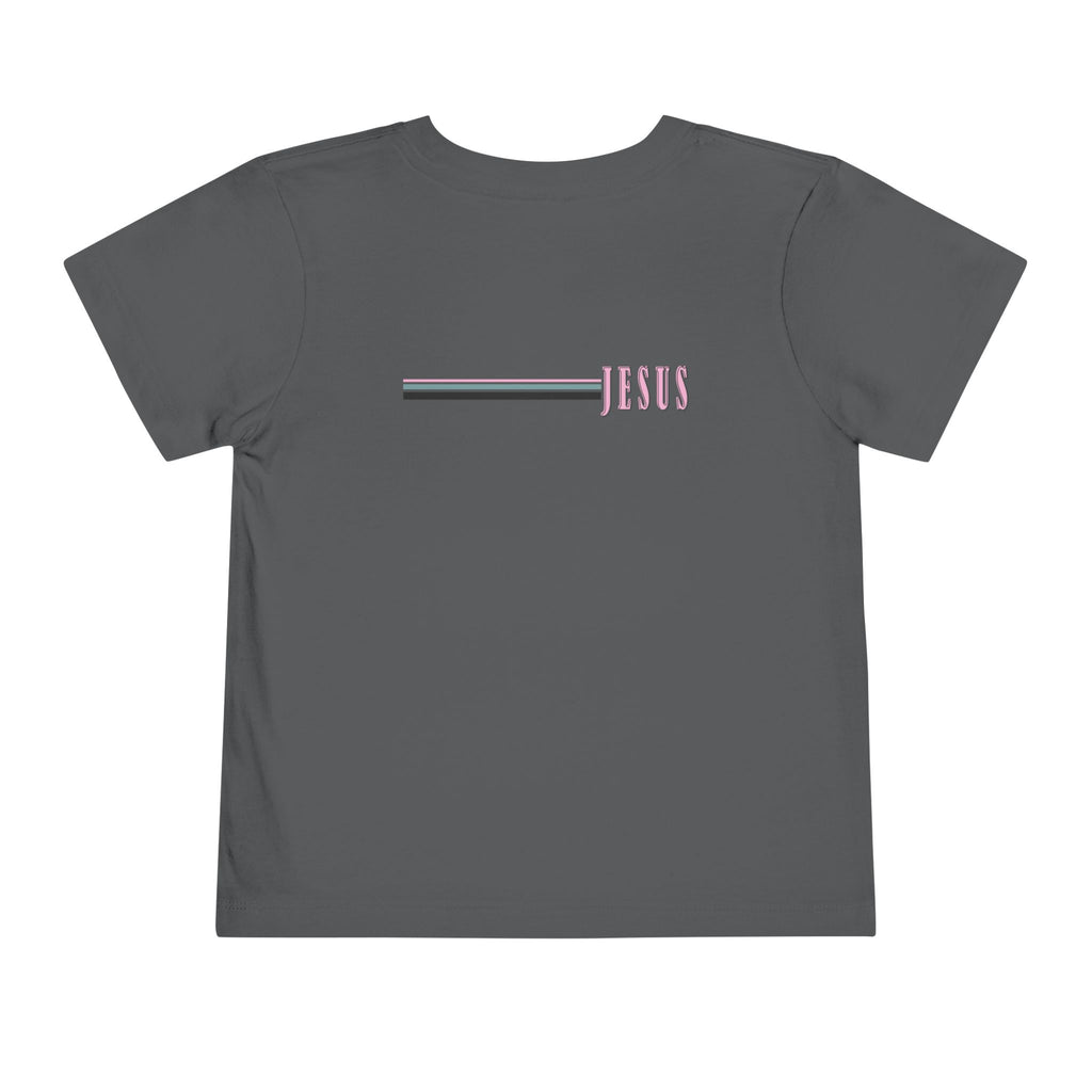 Toddler Tee — "Jesus Loves Me" Pastel Faith Graphic