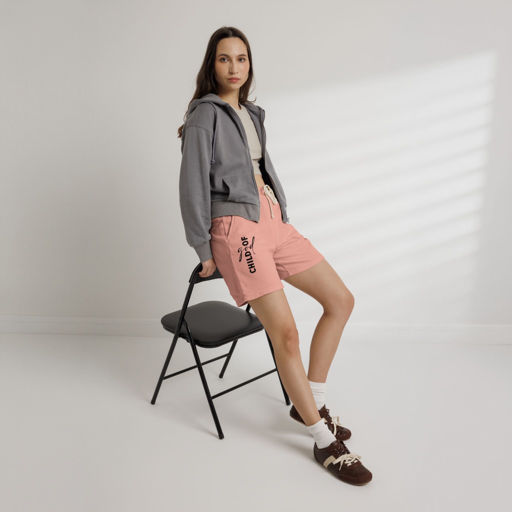 Faithful 'Child of God' Sweat Shorts  Lightweight Fleece Religious Lounge Wear