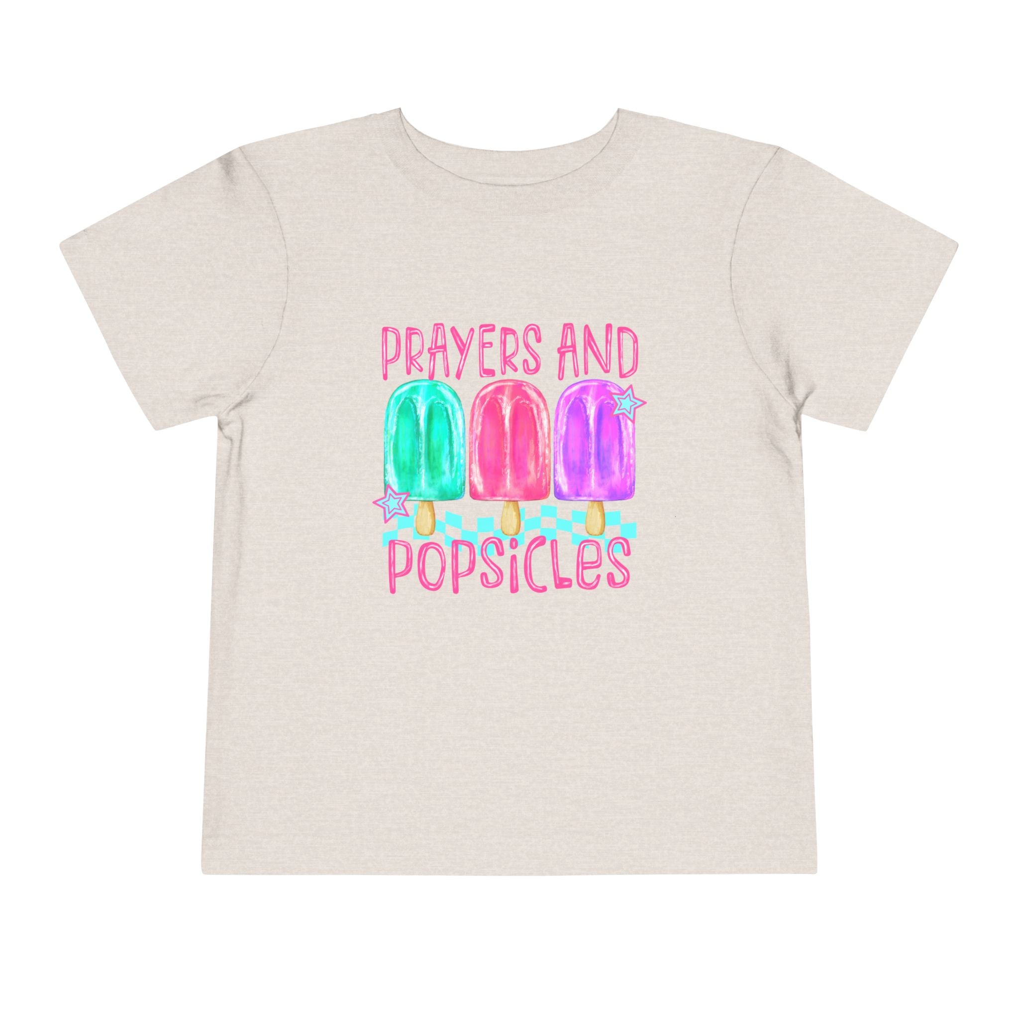 Toddler Tee - "Prayers and Popsicles" Colorful Popsicle
