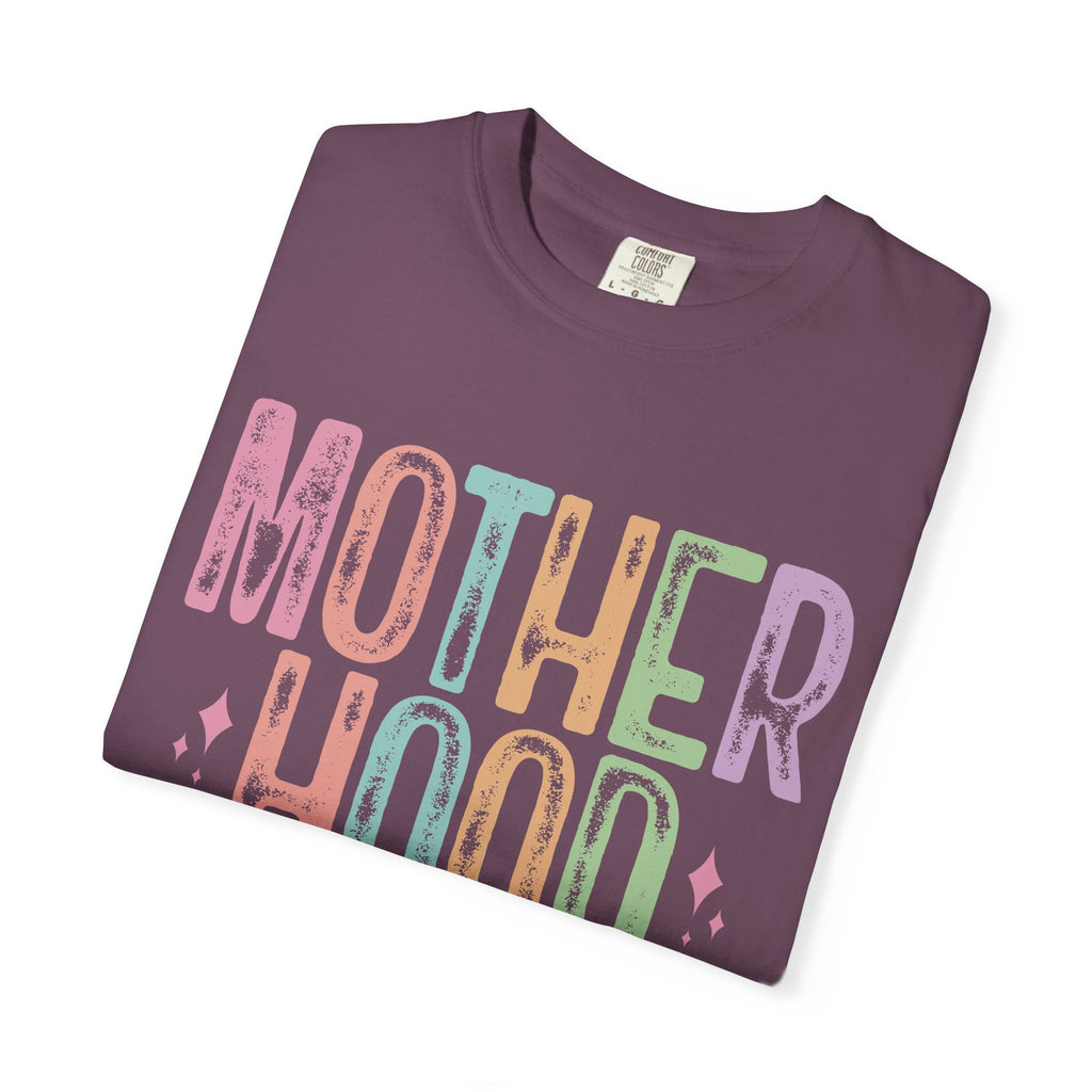 Motherhood Graphic Tee — “Mother Hood: Some days I rock it…”