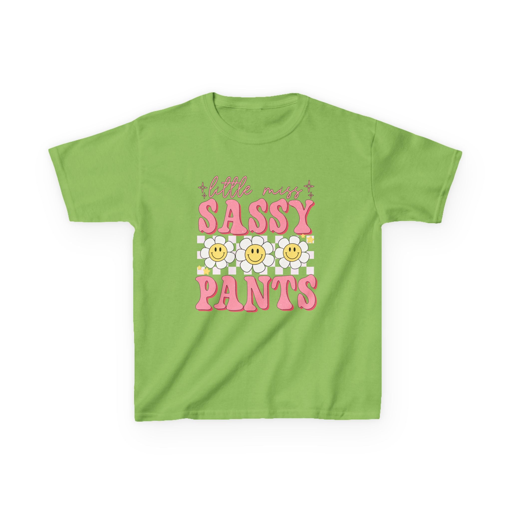 Kids T-Shirt — "Little Miss Sassy Pants" Cute Daisy Graphic Tee