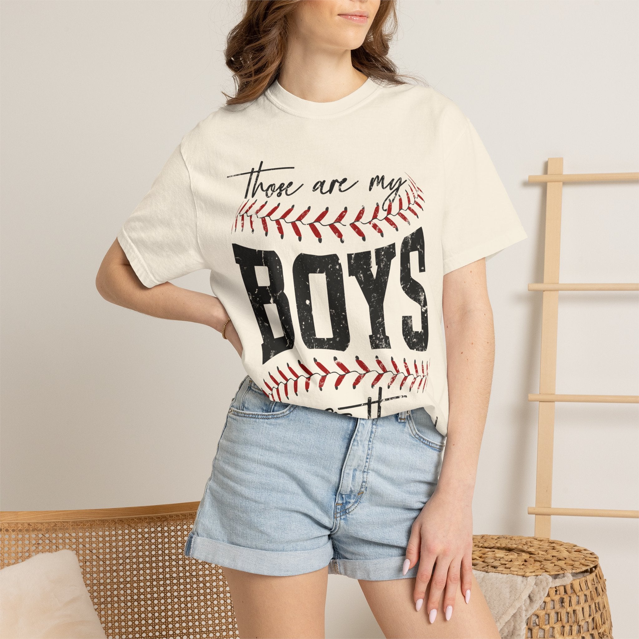Those Are My Boys Baseball T-Shirt — Mom/Supporter Game Day Tee