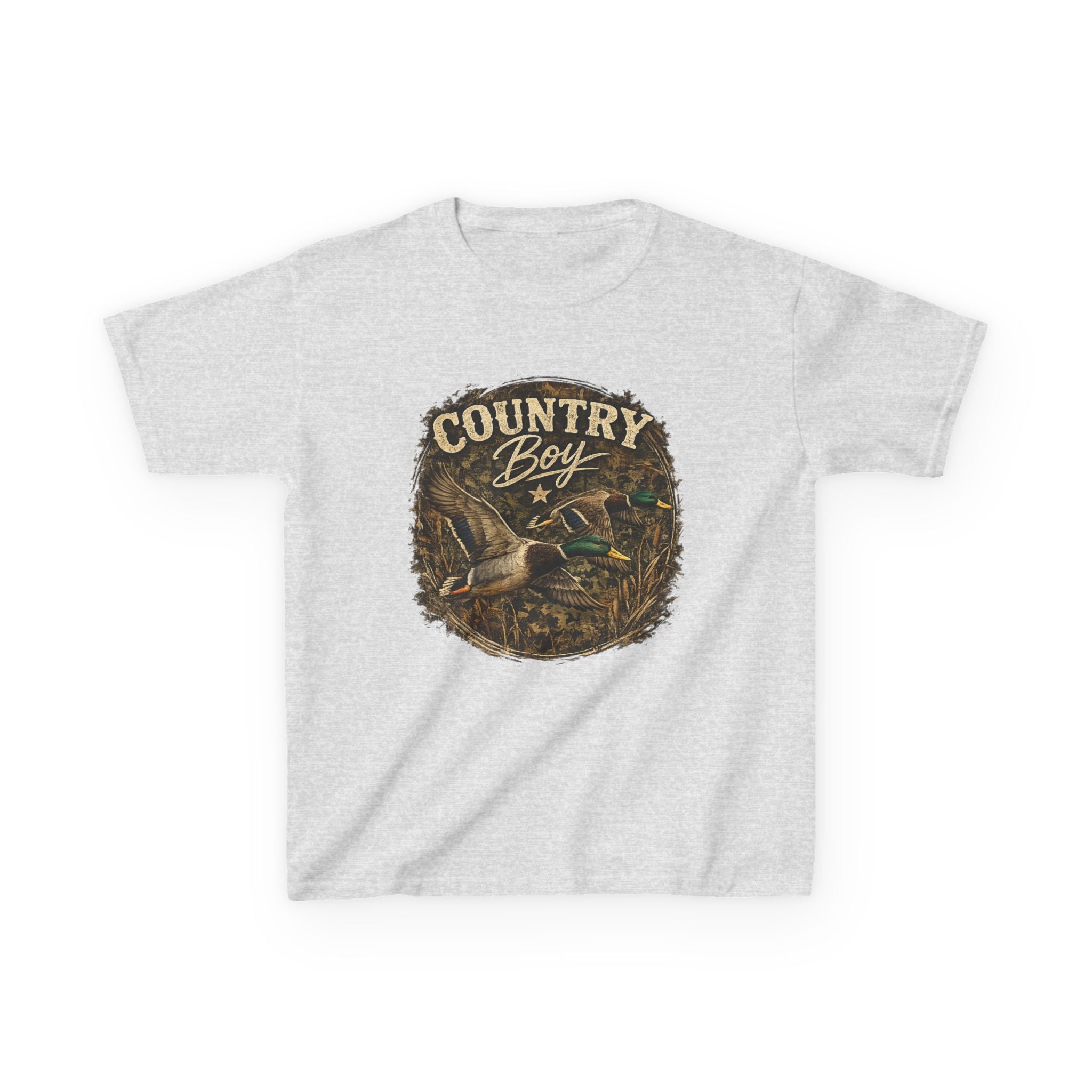 Kids Tee — "Country Boy" Duck Hunting Graphic