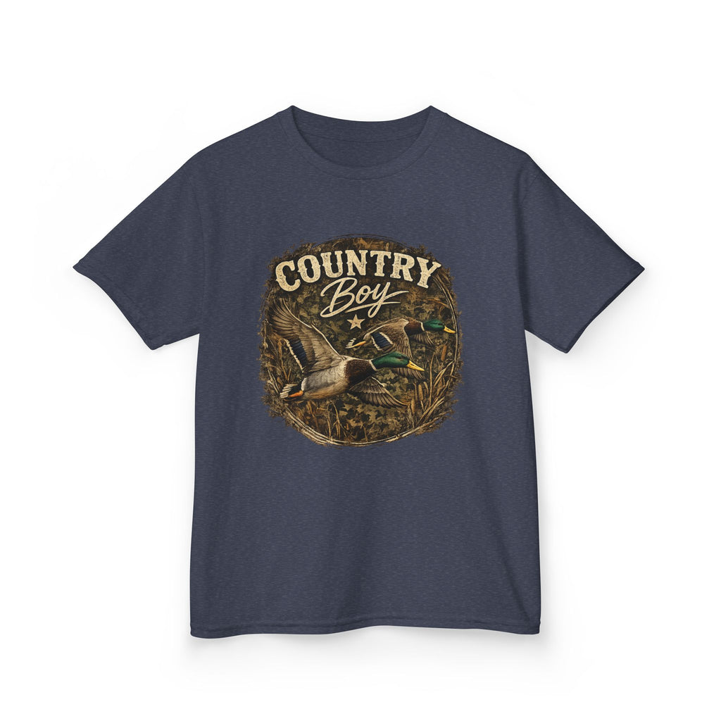 Kids Tee — "Country Boy" Duck Hunting Graphic