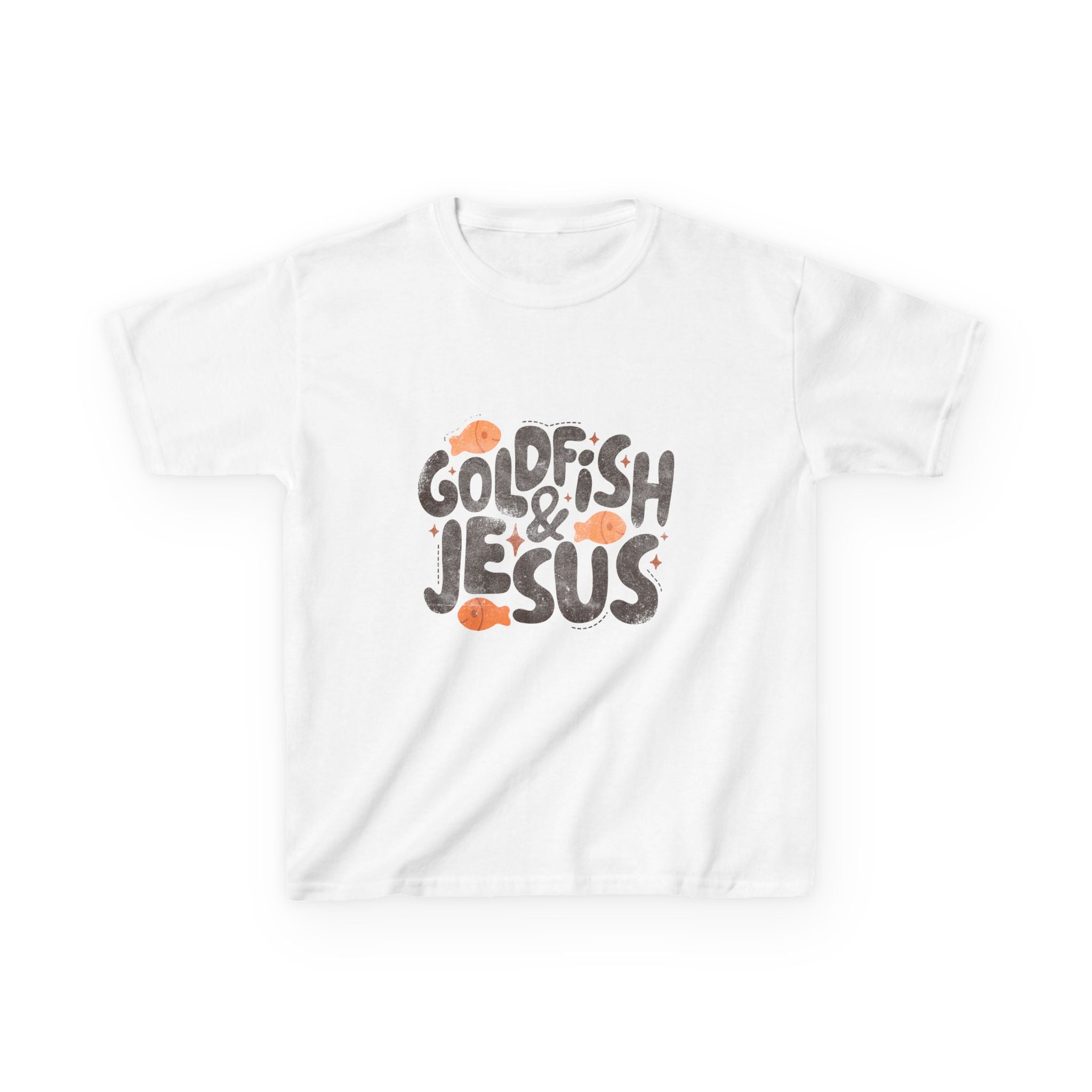 Kids Tee — "Goldfish & Jesus" Playful Christian Graphic