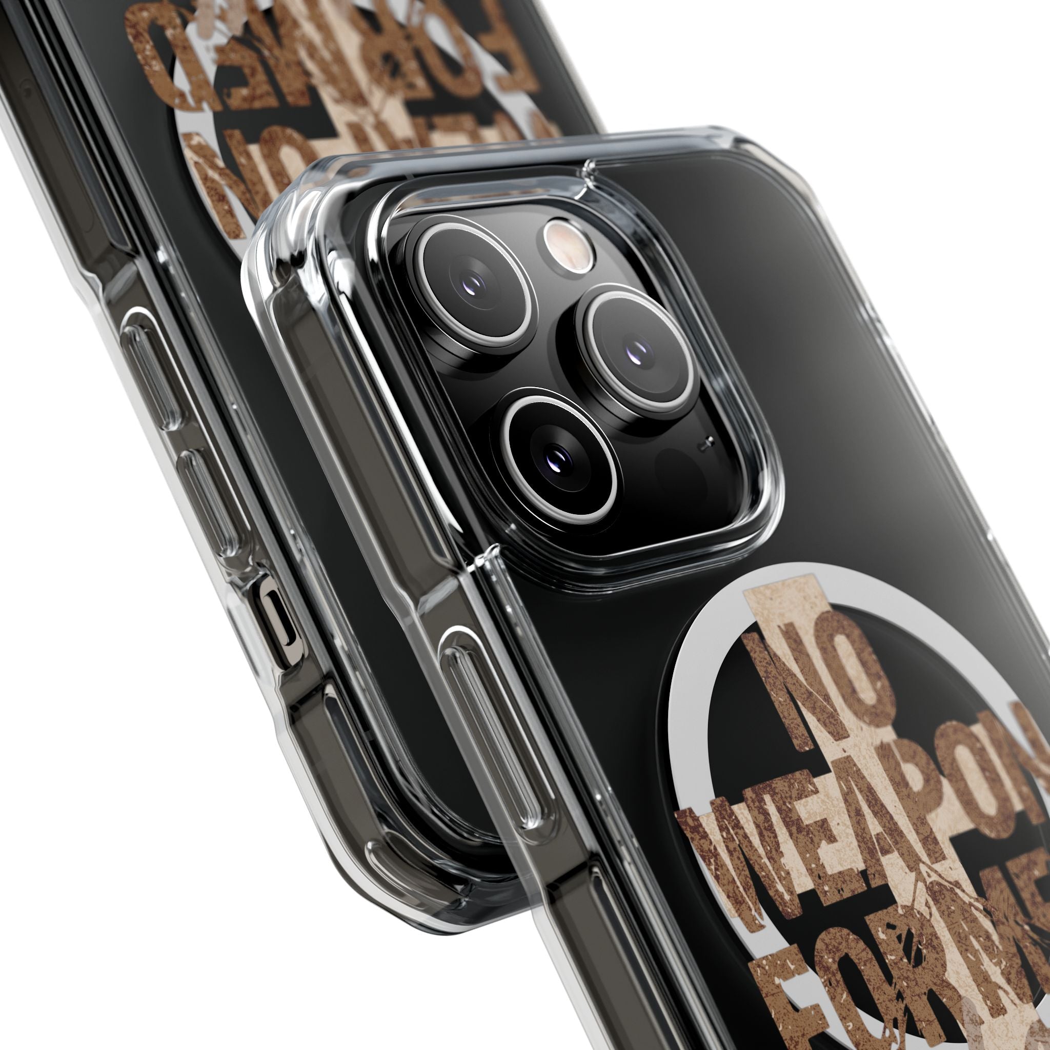 Magnetic Clear Phone Case "No Weapon Formed Shall Prosper"