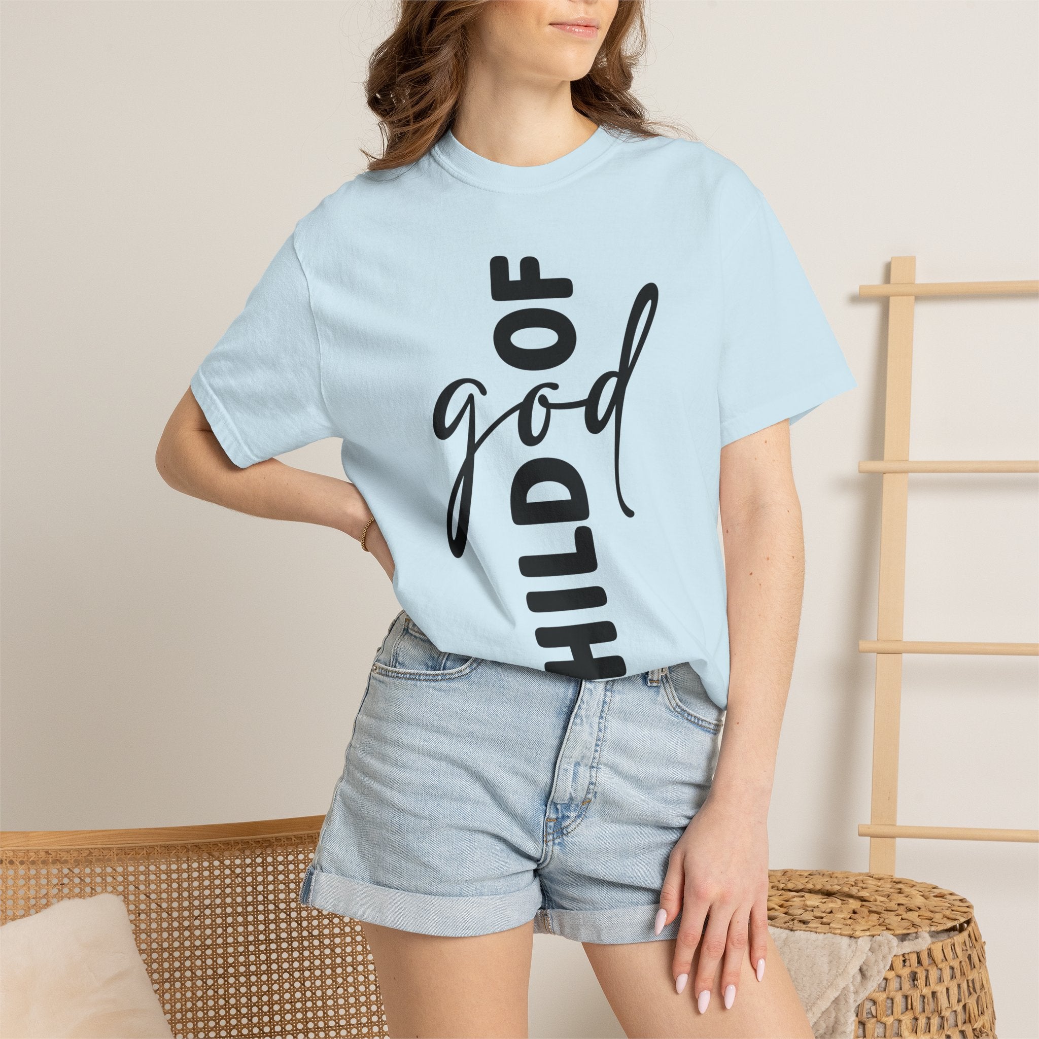 Child of God T-Shirt — Vertical Script Faith Tee