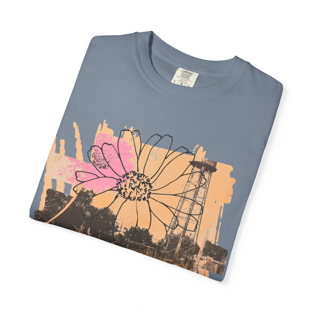Daisy Field Graphic T-Shirt — 'Sprinkled With Calm' Floral Sunset Tee