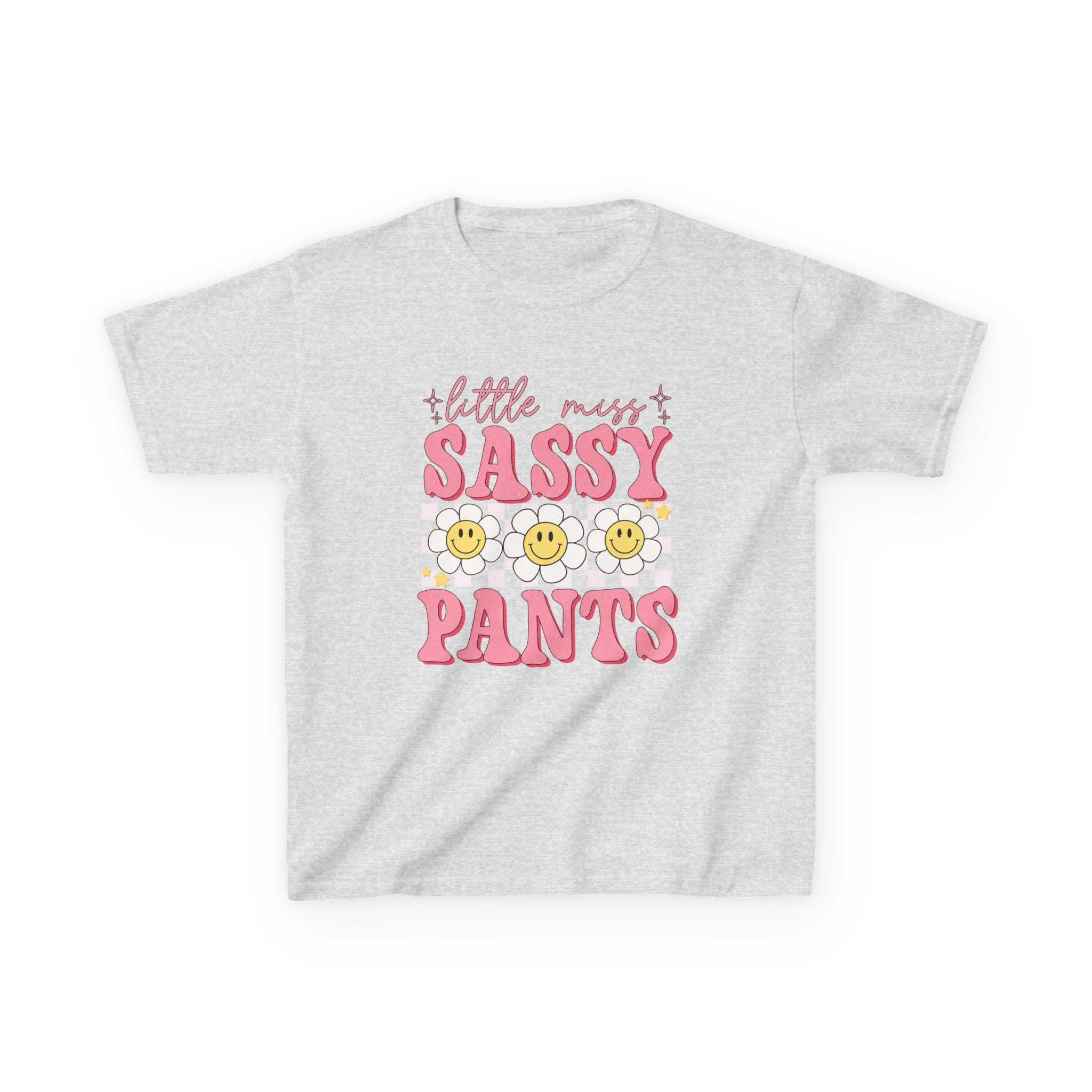 Kids T-Shirt — "Little Miss Sassy Pants" Cute Daisy Graphic Tee