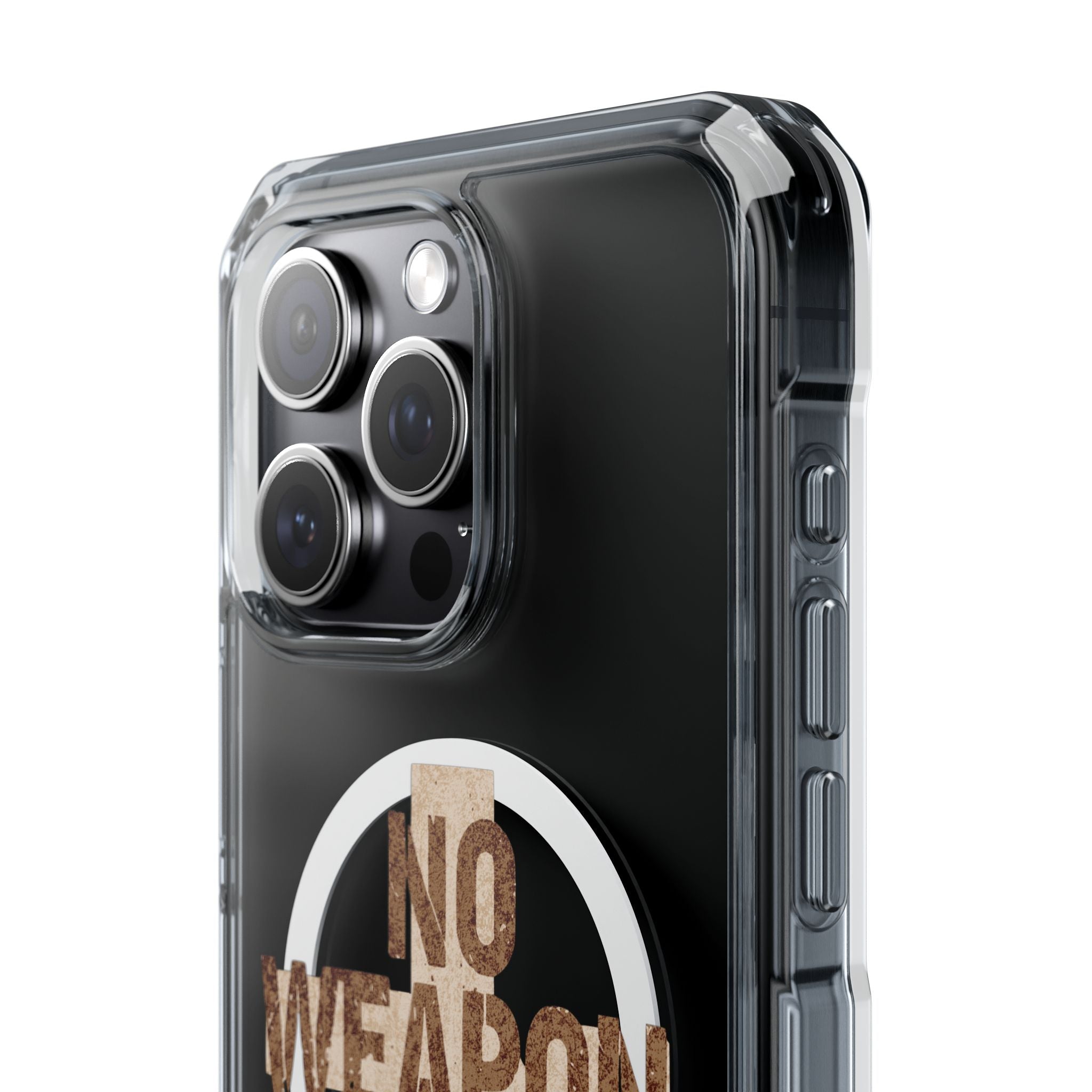 Magnetic Clear Phone Case "No Weapon Formed Shall Prosper"