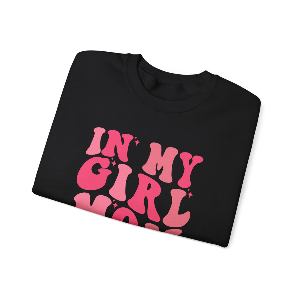 Crewneck Sweatshirt — "In My Girl Mom Era" Retro Pink Graphic
