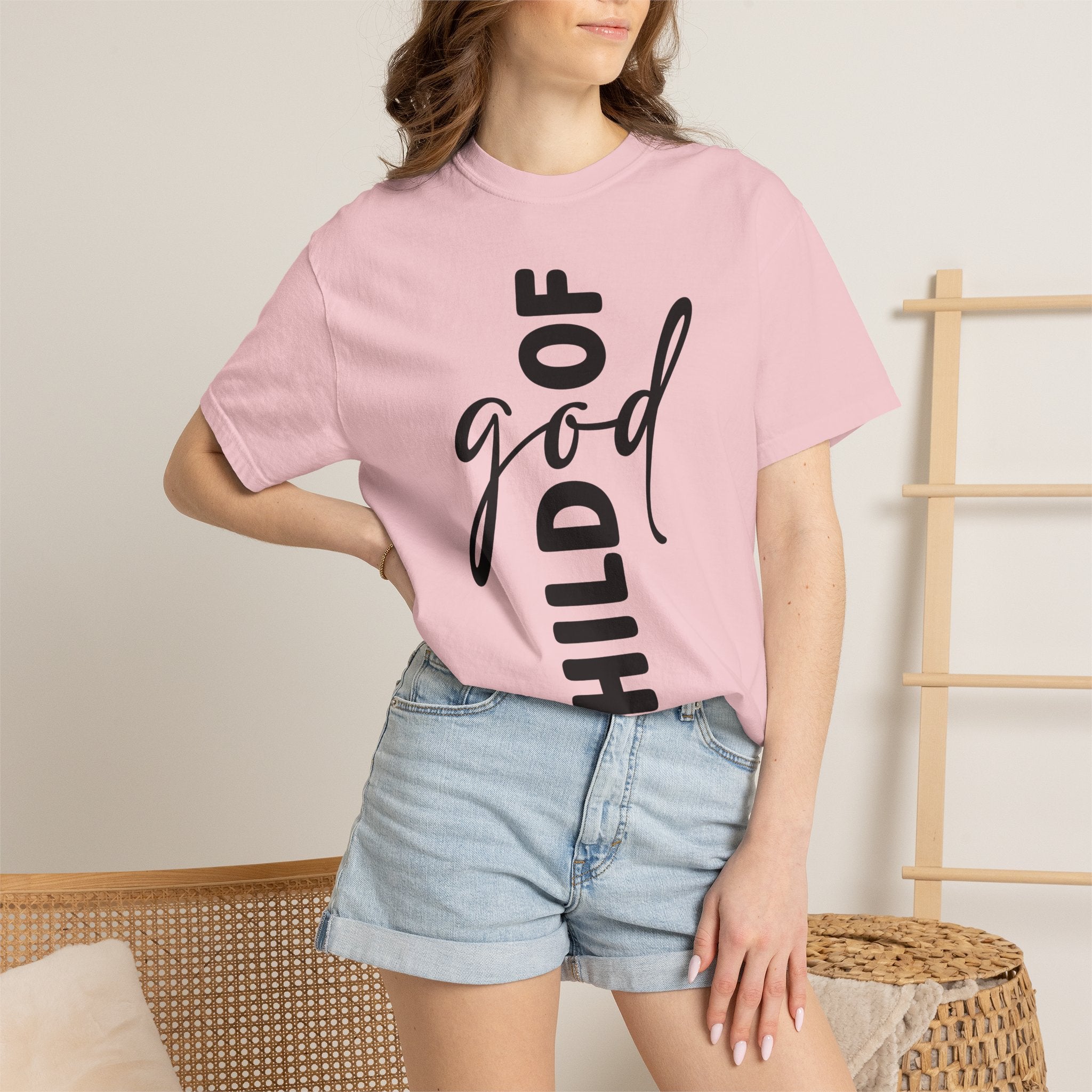 Child of God T-Shirt — Vertical Script Faith Tee