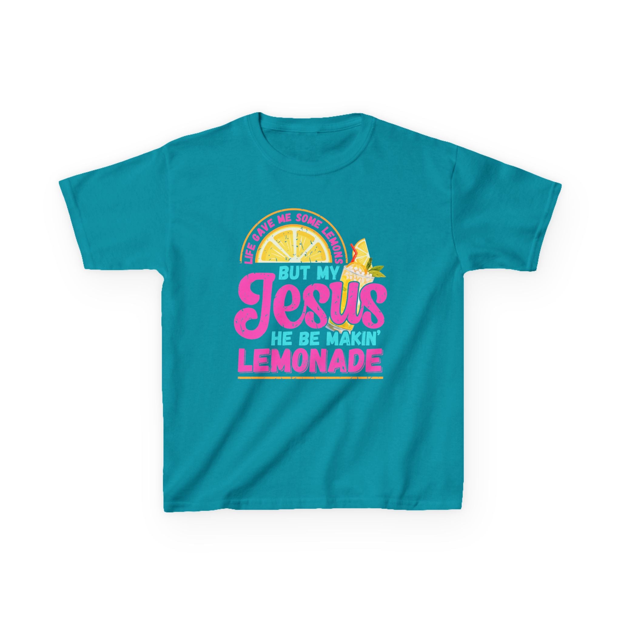 Kids T-Shirt — “But My Jesus He Be Makin’ Lemonade” Christian Lemonade Tee