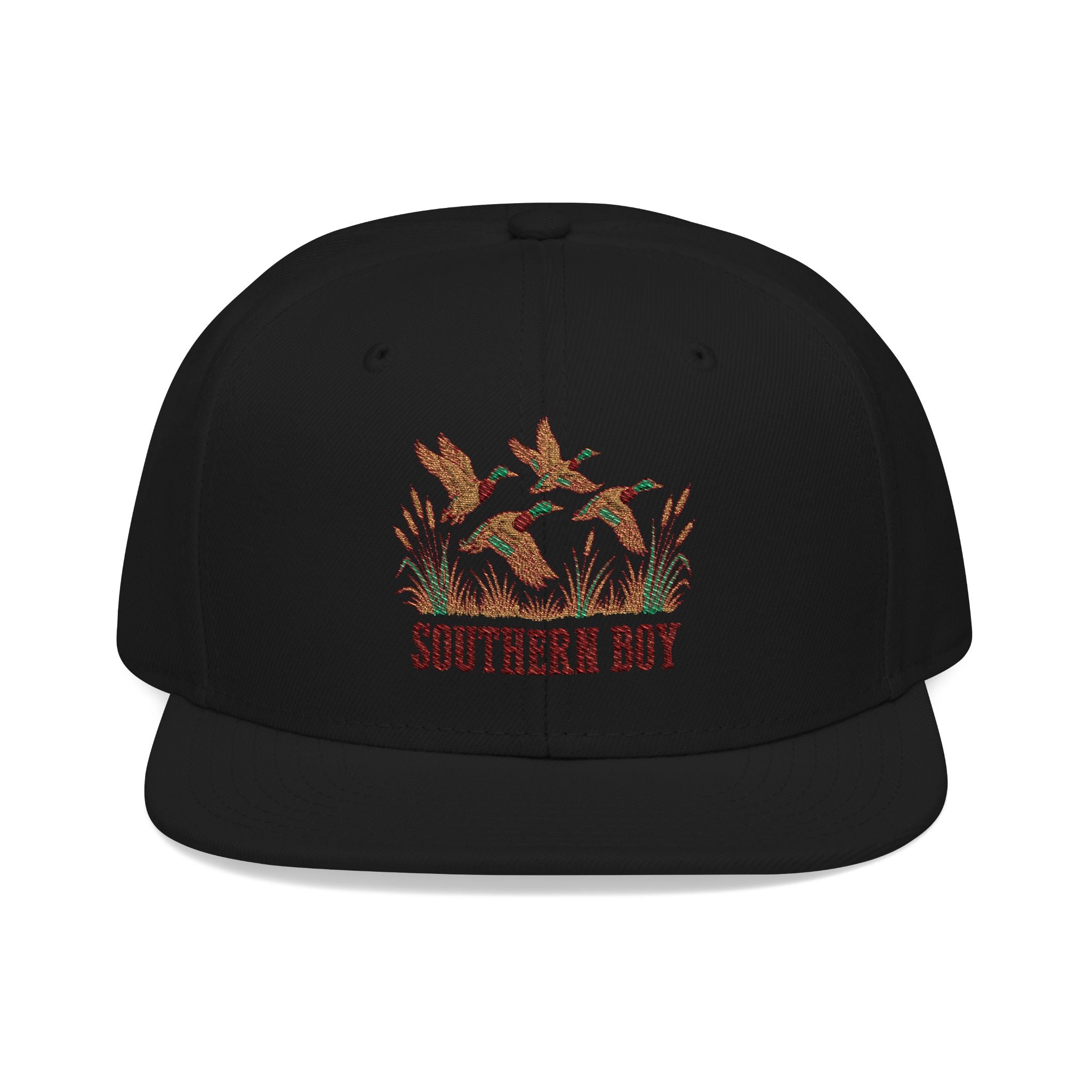 Embroidered Fiery Crown Snapback Hat