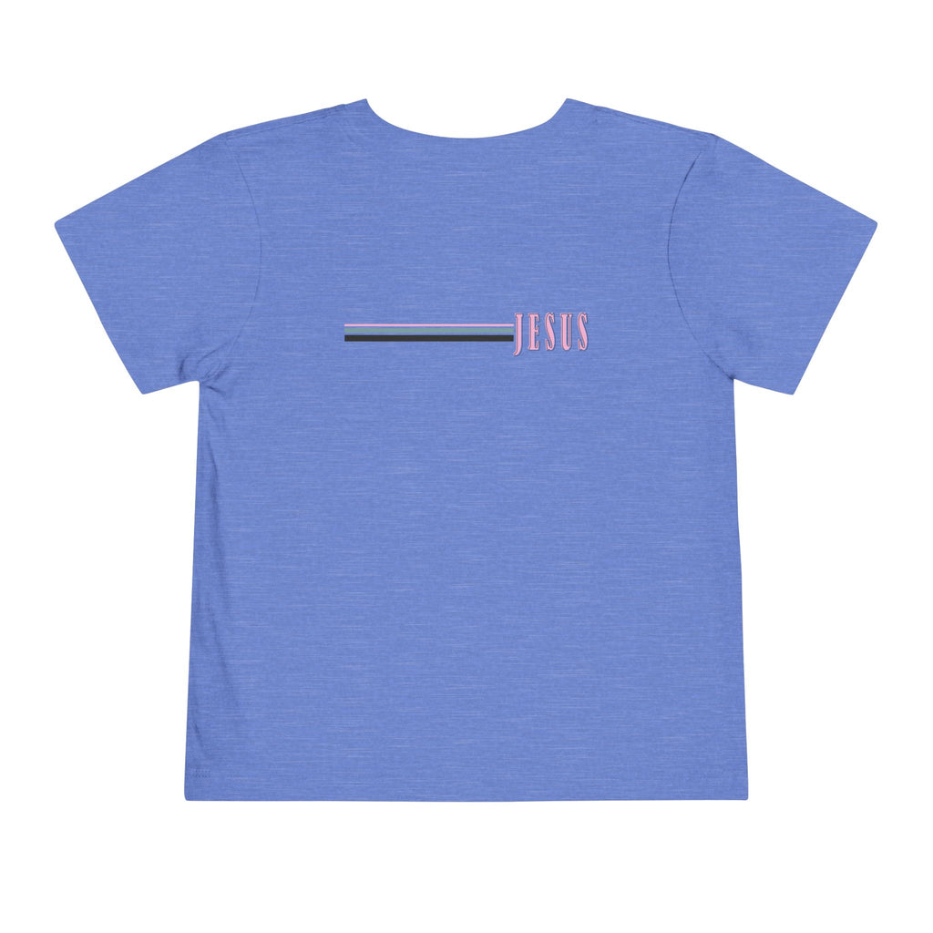 Toddler Tee — "Jesus Loves Me" Pastel Faith Graphic