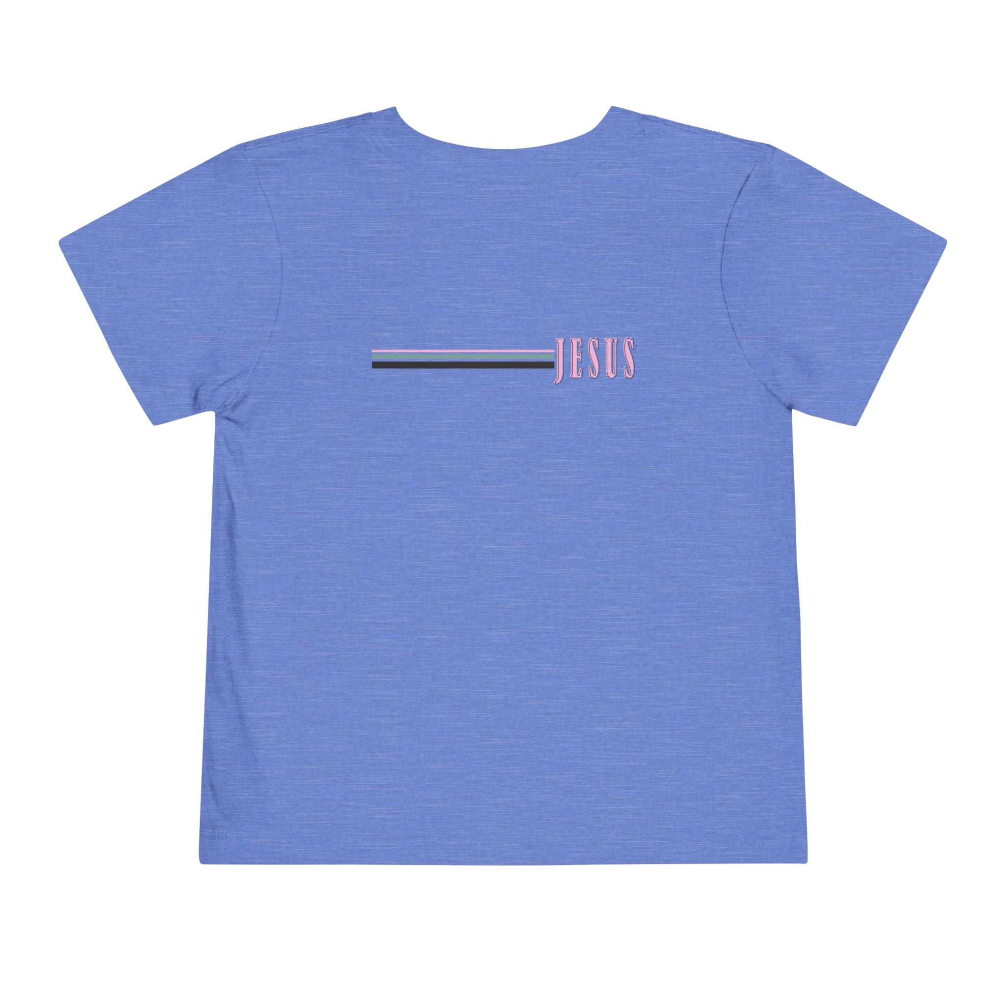 Toddler Tee — "Jesus Loves Me" Pastel Faith Graphic
