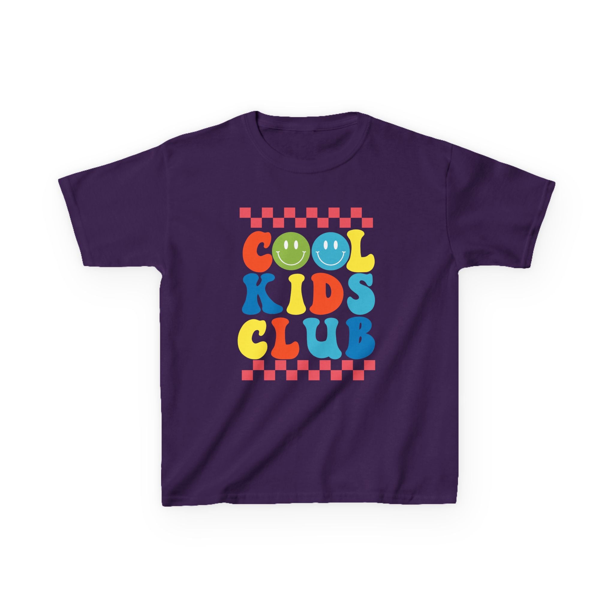 Kids Tee — "Cool Kids Club" Retro Smiley Graphic