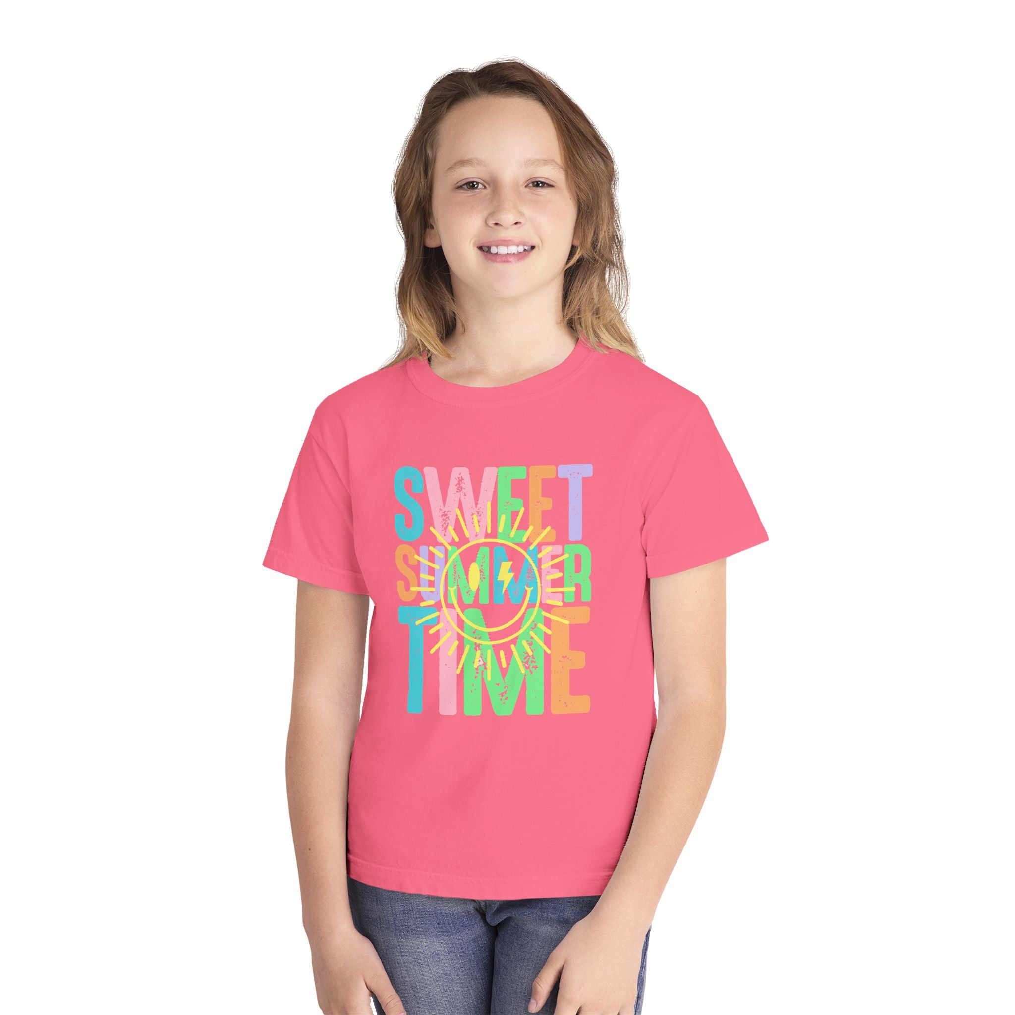 Sweet Summer Time Youth Tee  Pastel Beach Vibes