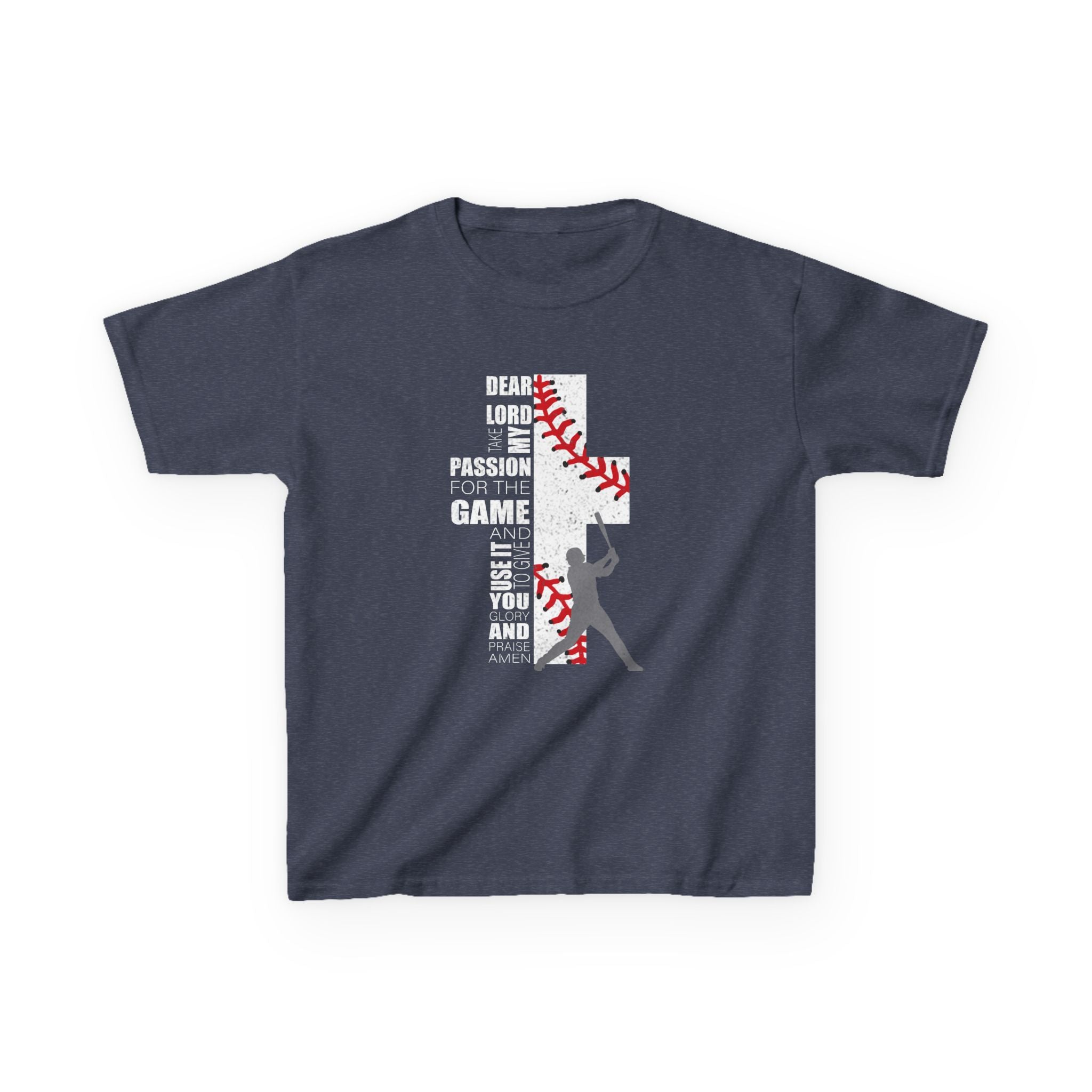 Kids Baseball Cross T-Shirt — 'Passion for the Game' Youth Tee