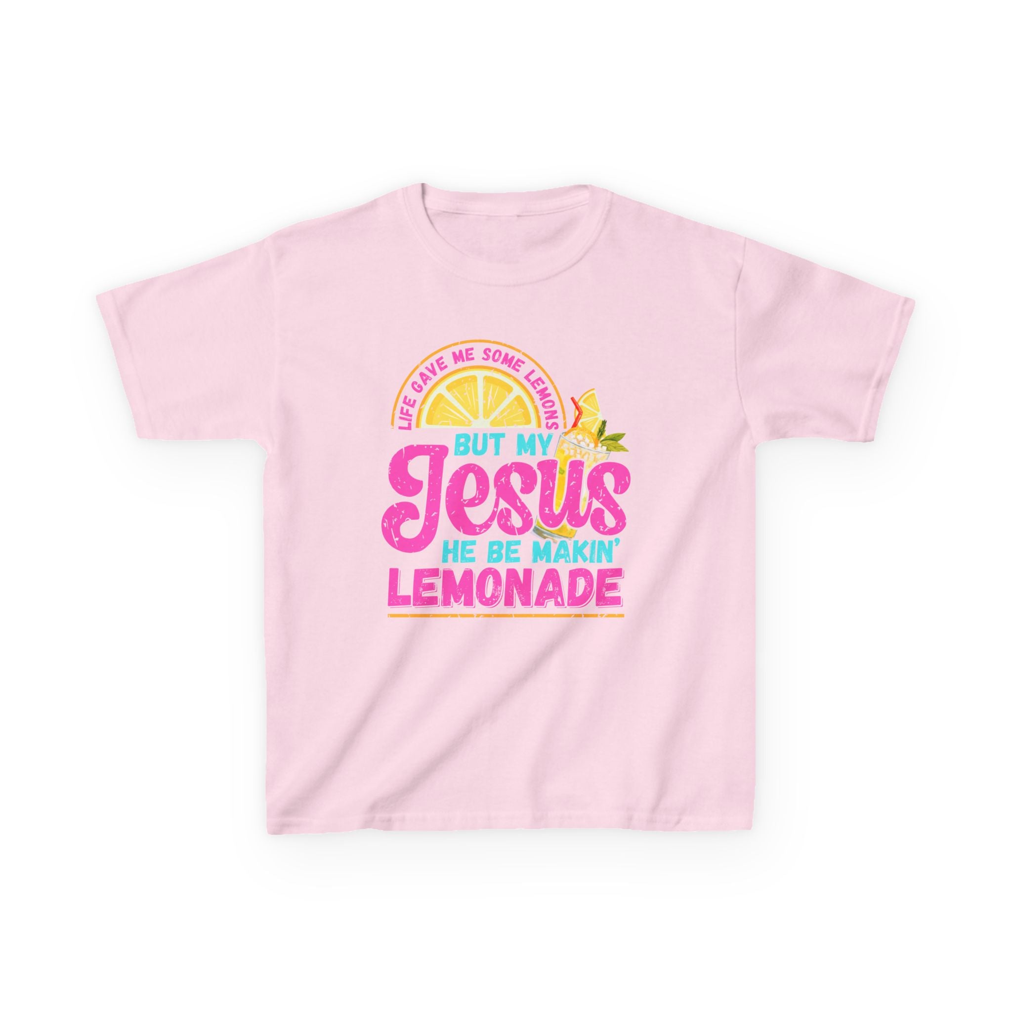 Kids T-Shirt — “But My Jesus He Be Makin’ Lemonade” Christian Lemonade Tee