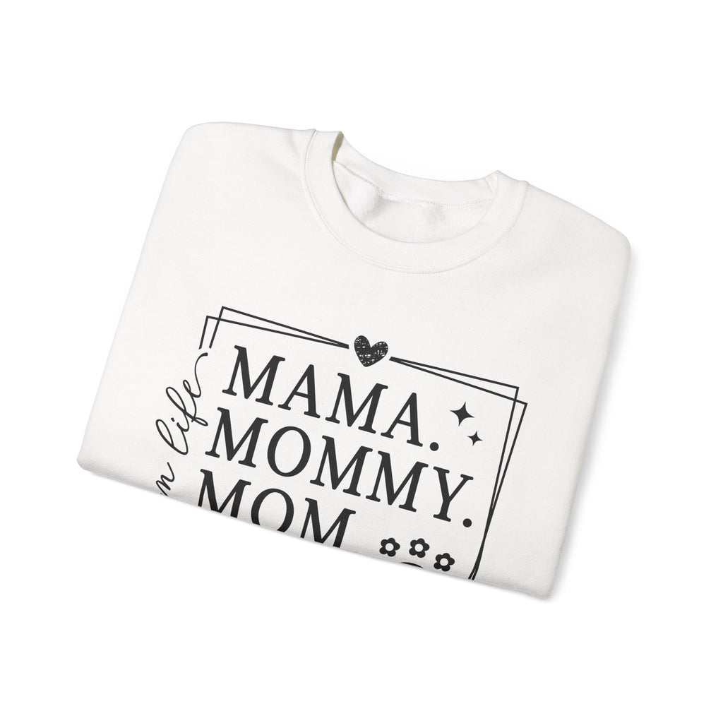 Mama. Mommy. Mom. Bruh. Crewneck Sweatshirt