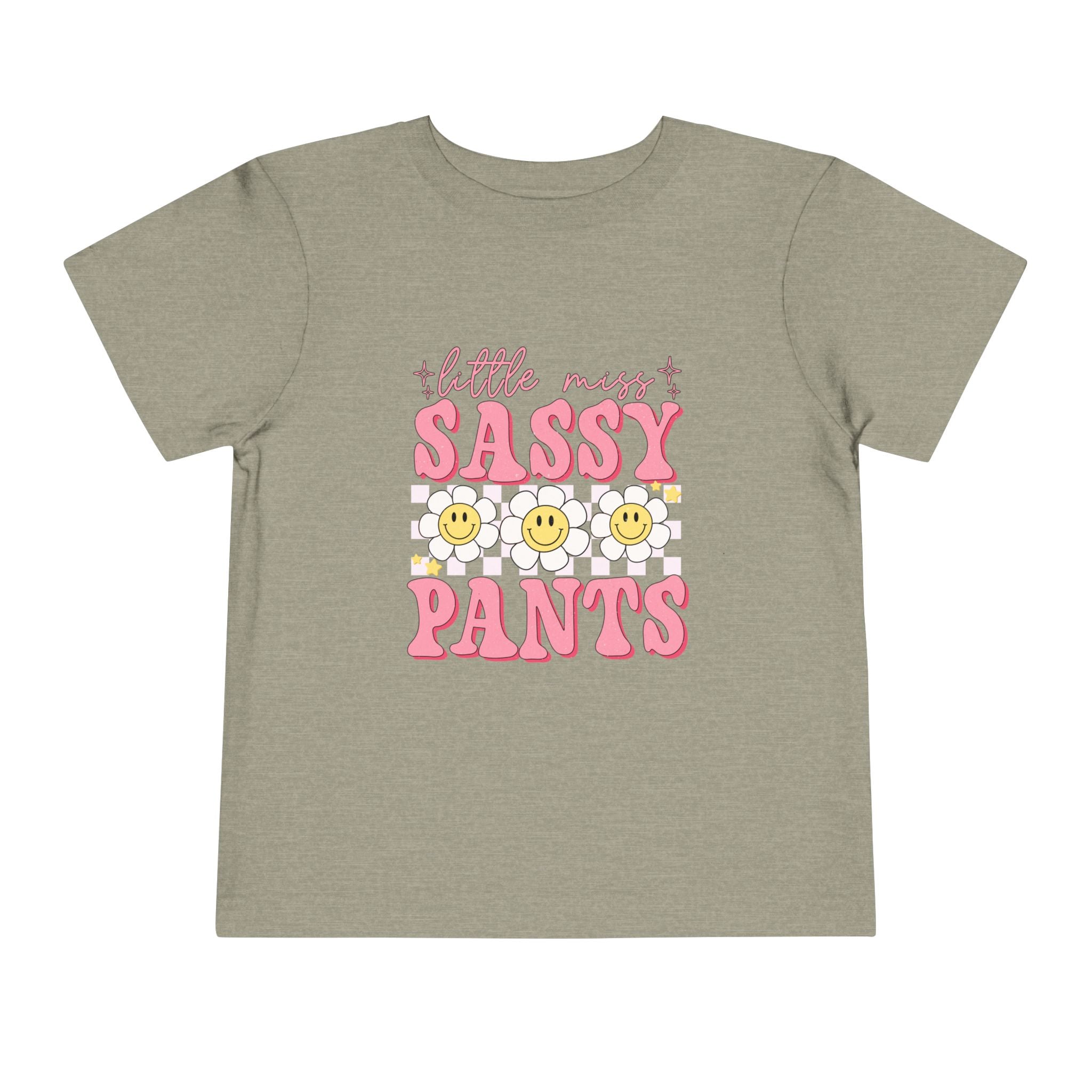 Toddler Tee — "Little Miss Sassy Pants" Pink Daisy Graphic
