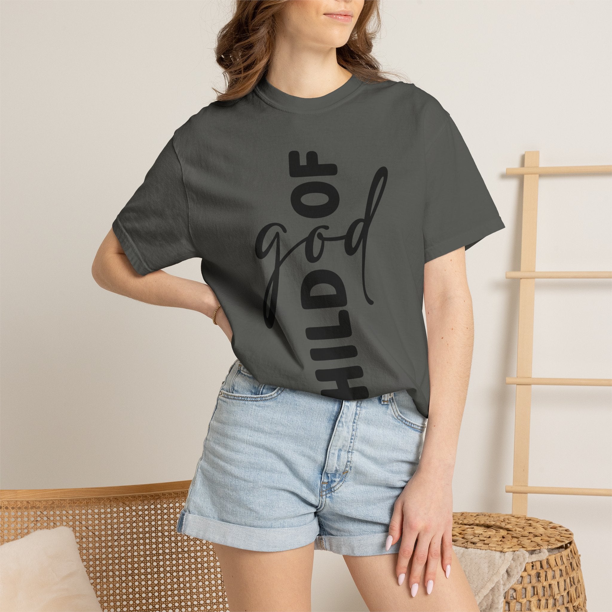 Child of God T-Shirt — Vertical Script Faith Tee