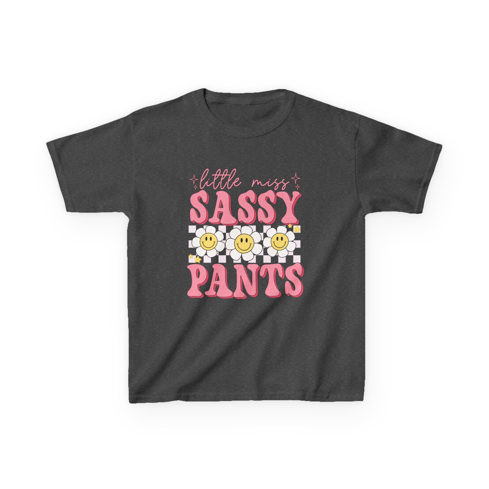 Kids T-Shirt — "Little Miss Sassy Pants" Cute Daisy Graphic Tee