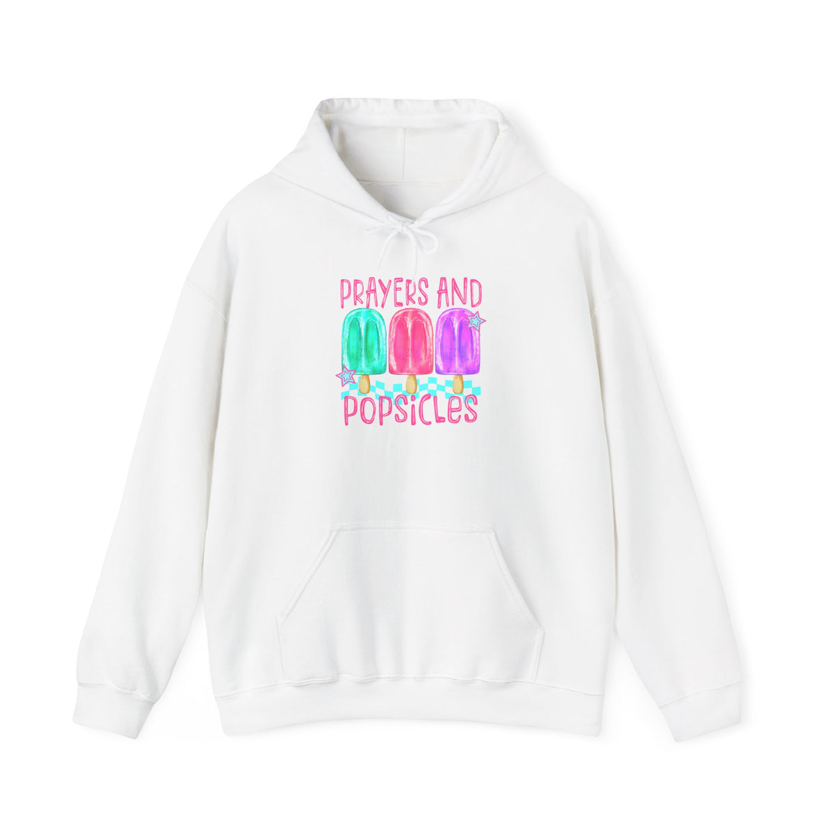 Prayer & Popsicles Hoodie — Cute Pastel Faith Graphic Sweatshirt