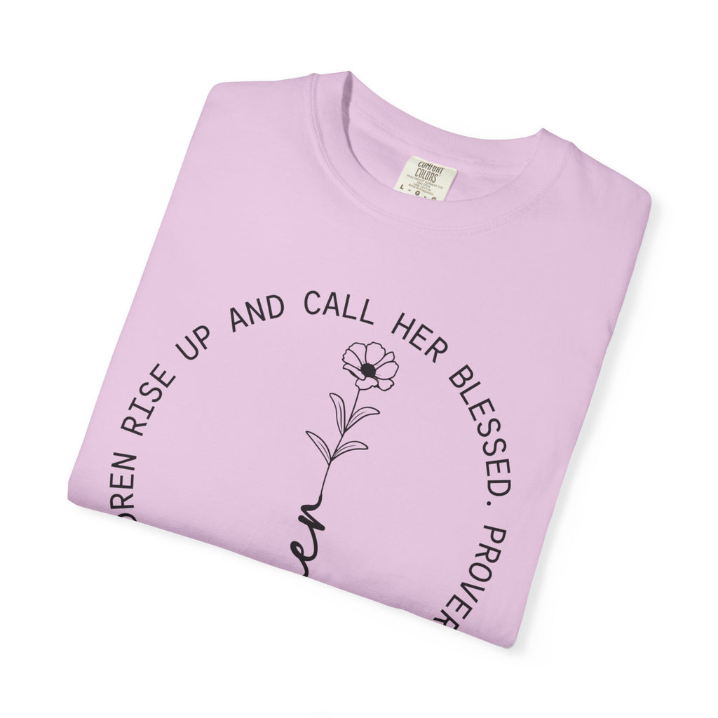 T‑Shirt — “Mother” Floral Scripture Tee (Proverbs 31:28)