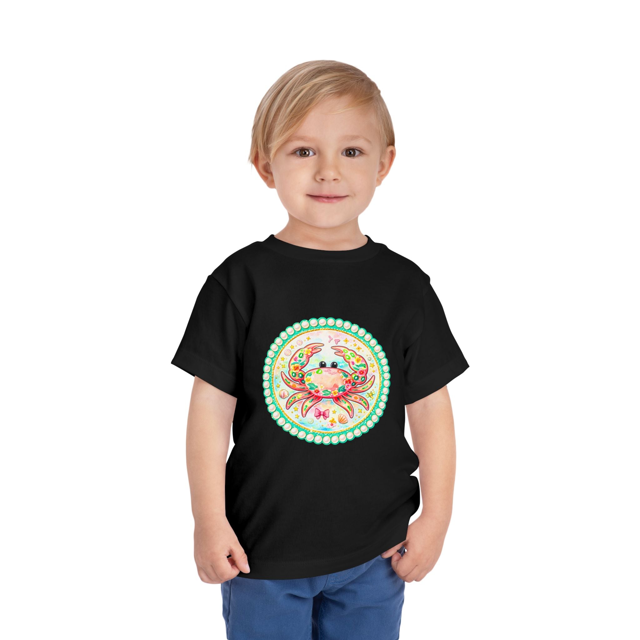 Toddler Tee — Colorful Watercolor Crab Kids Shirt
