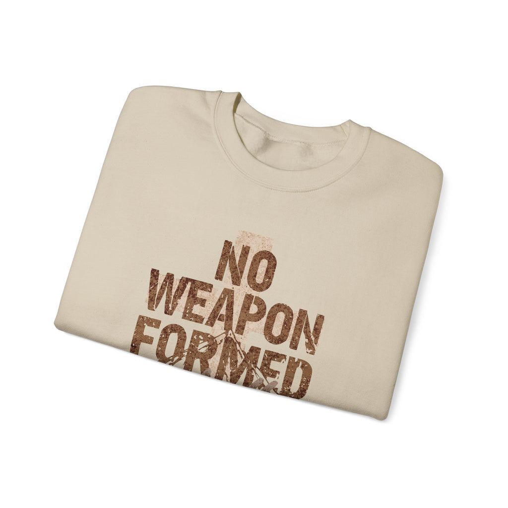 No Weapon Formed Shall Prosper Isaiah 54:17 Christian Crewneck