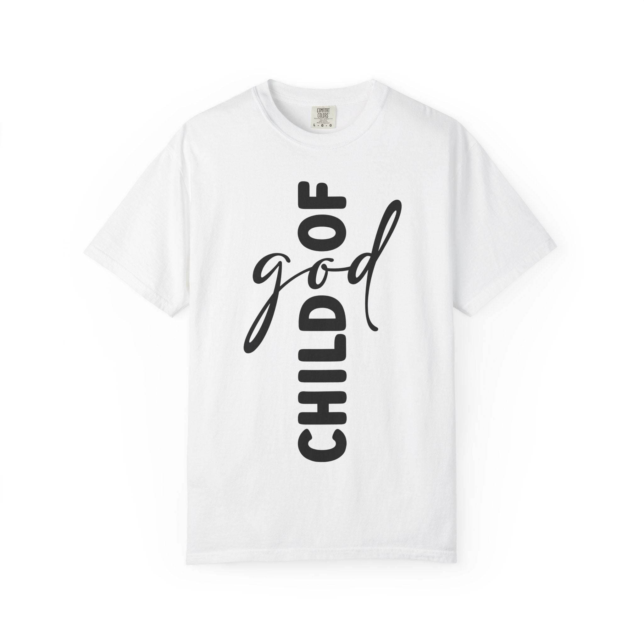 Child of God T-Shirt — Vertical Script Faith Tee
