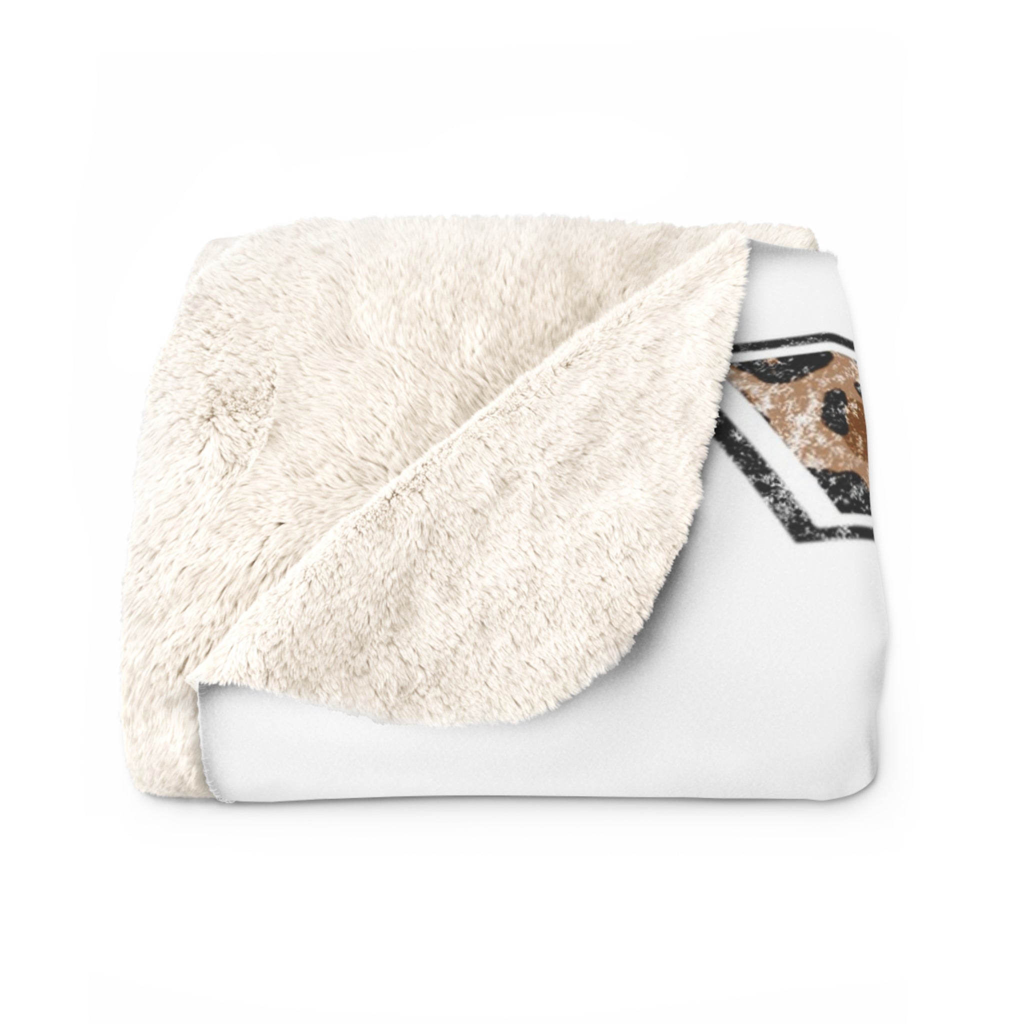 Camo Leopard 'Mama' Sherpa Blanket – Cozy Mother’s Day Throw