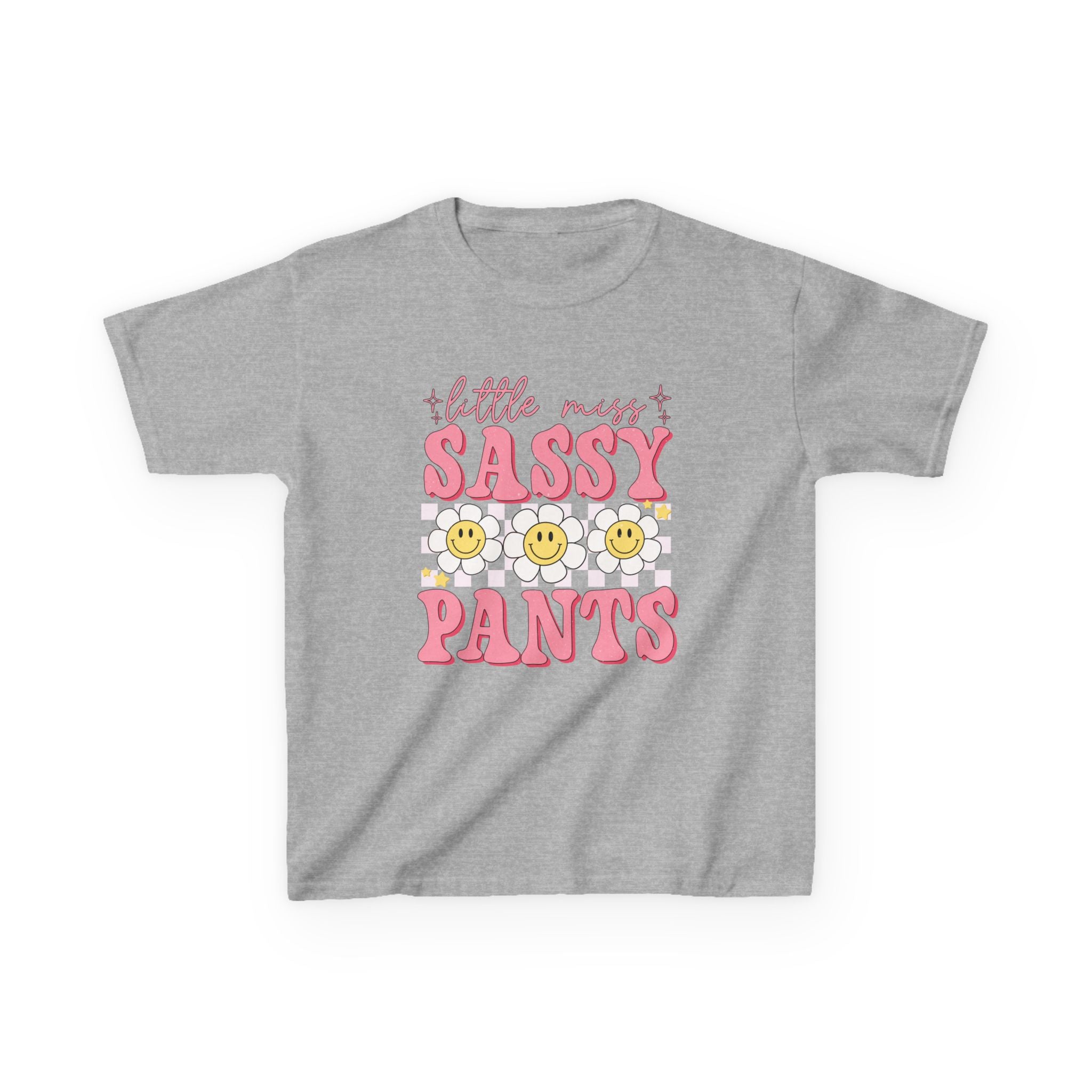 Kids T-Shirt — "Little Miss Sassy Pants" Cute Daisy Graphic Tee