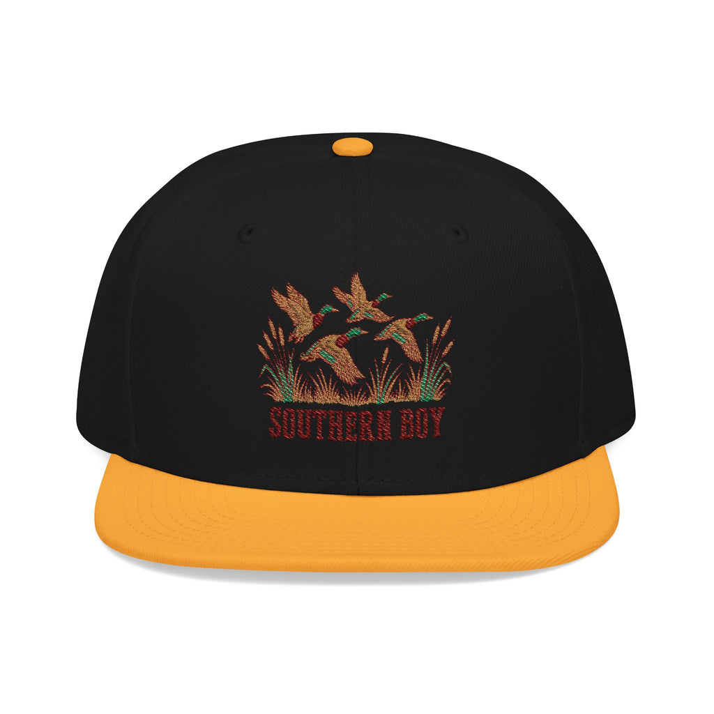 Embroidered Fiery Crown Snapback Hat
