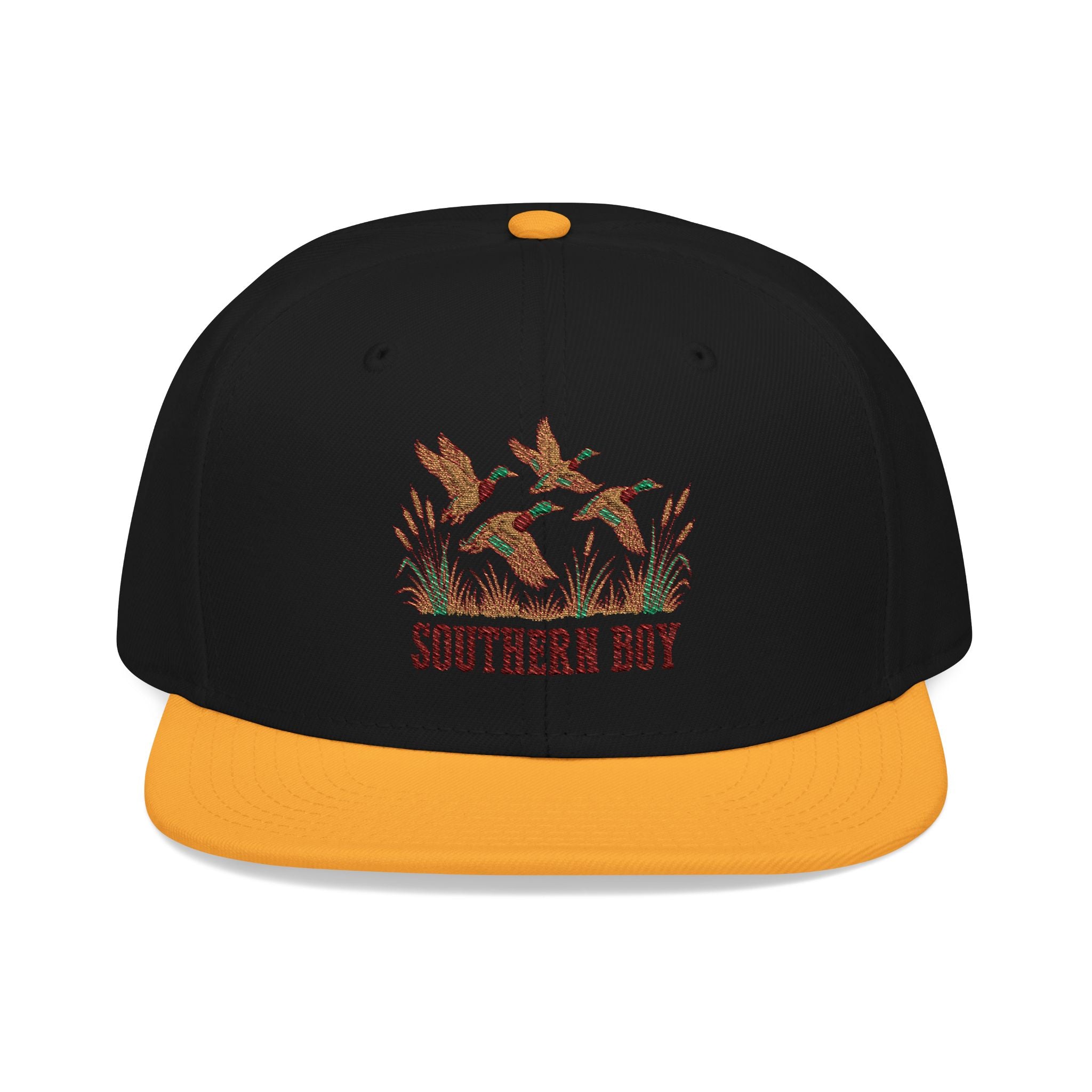 Embroidered Fiery Crown Snapback Hat