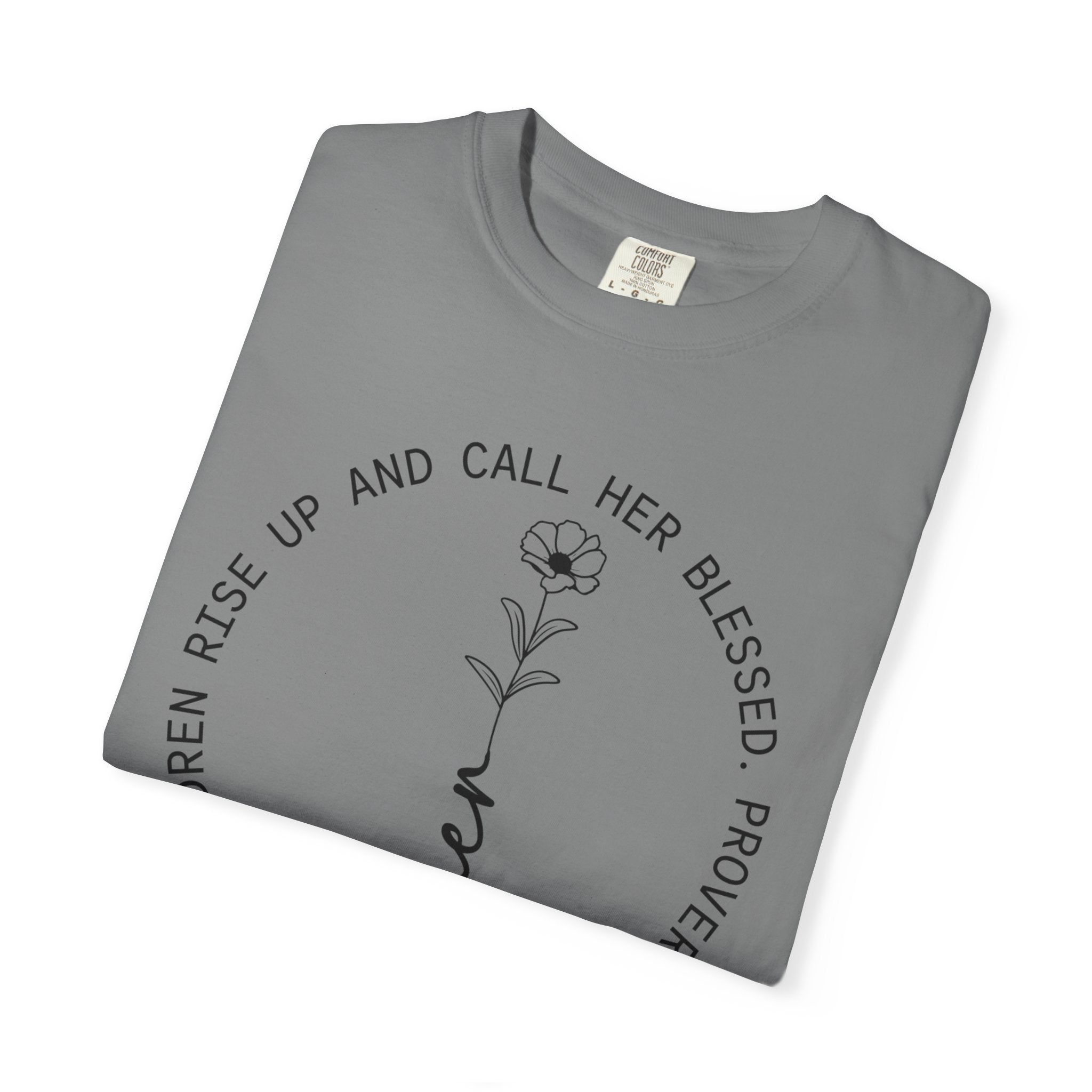 T‑Shirt — “Mother” Floral Scripture Tee (Proverbs 31:28)