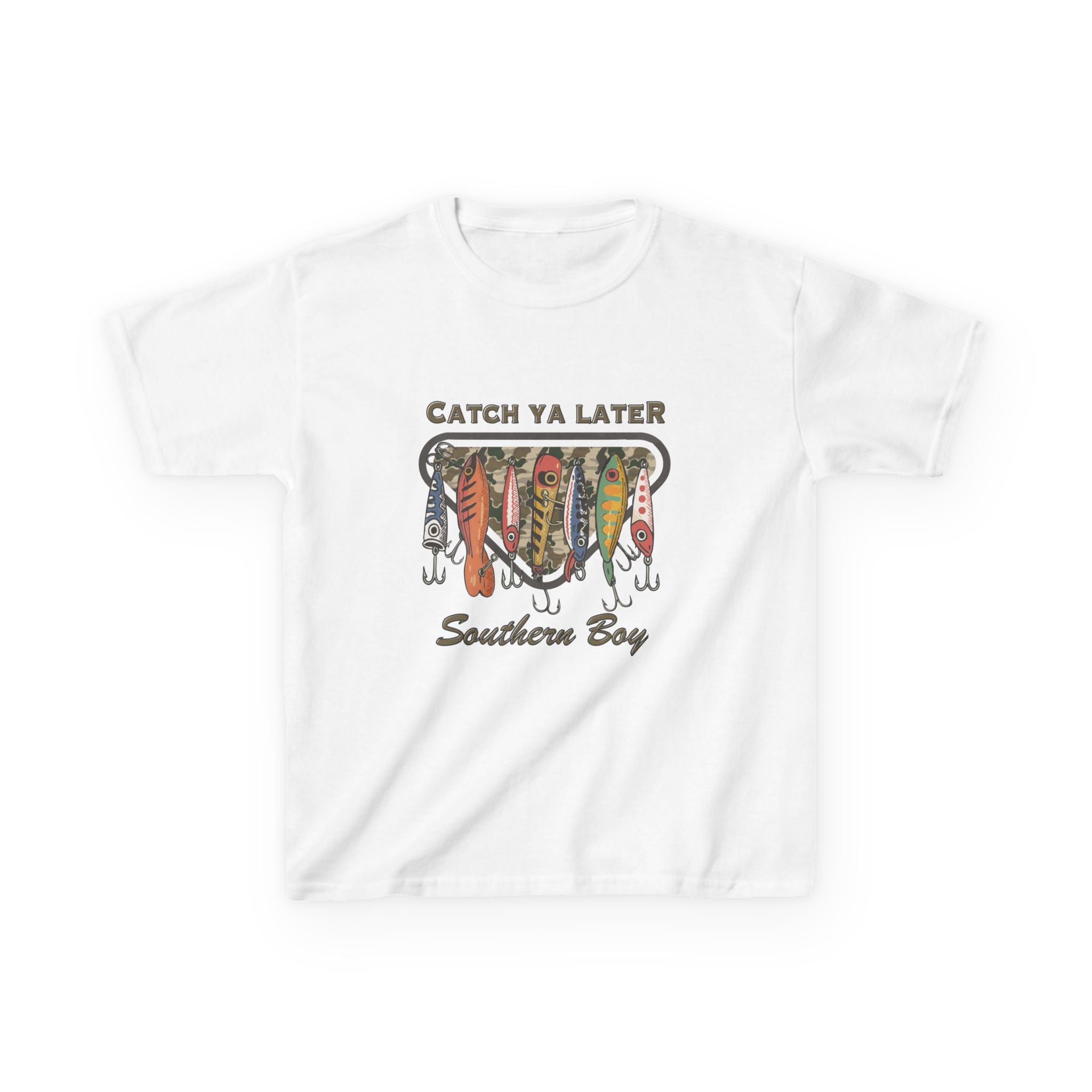 Kids Catch Ya Later Southern Boy" Lure Graphic Tee