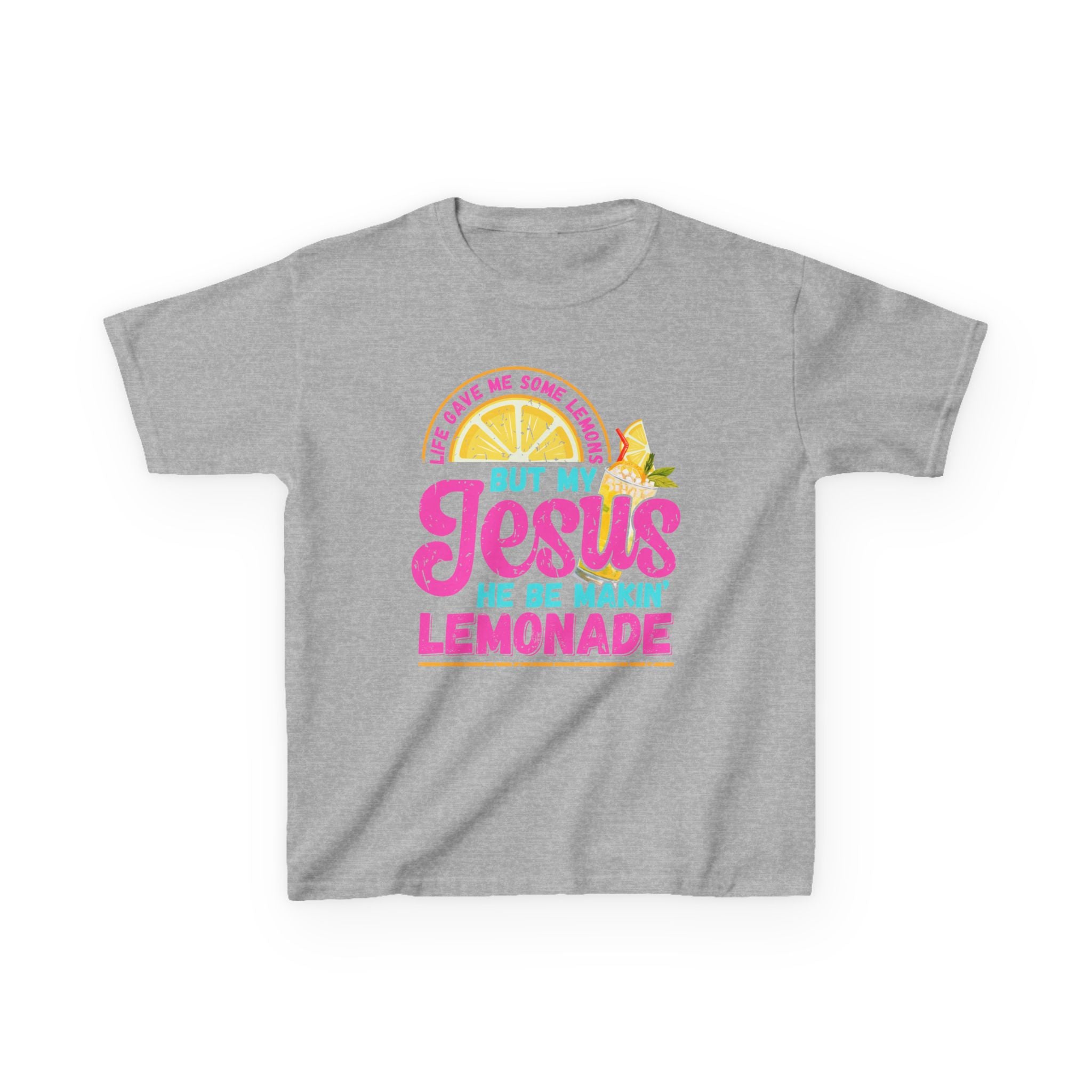 Kids T-Shirt — “But My Jesus He Be Makin’ Lemonade” Christian Lemonade Tee
