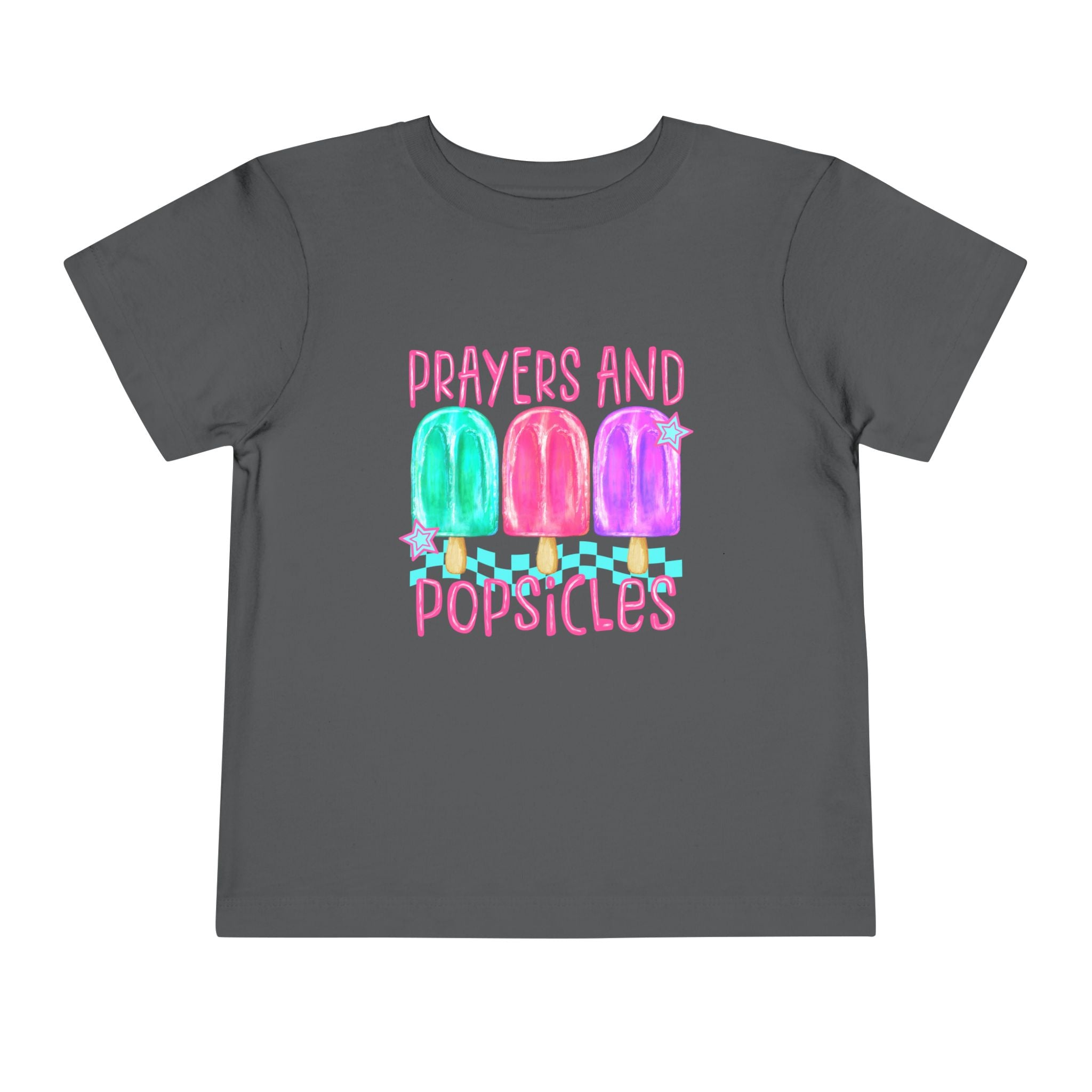 Toddler Tee - "Prayers and Popsicles" Colorful Popsicle