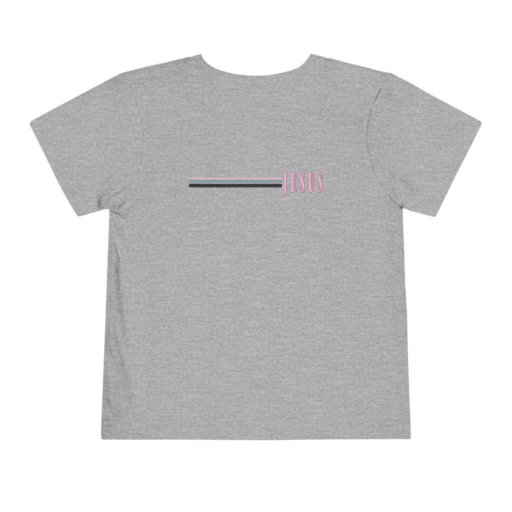 Toddler Tee — "Jesus Loves Me" Pastel Faith Graphic