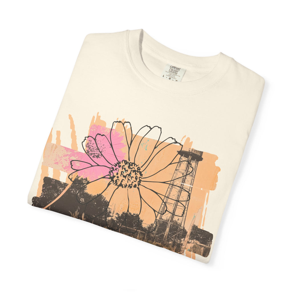 Daisy Field Graphic T-Shirt — 'Sprinkled With Calm' Floral Sunset Tee