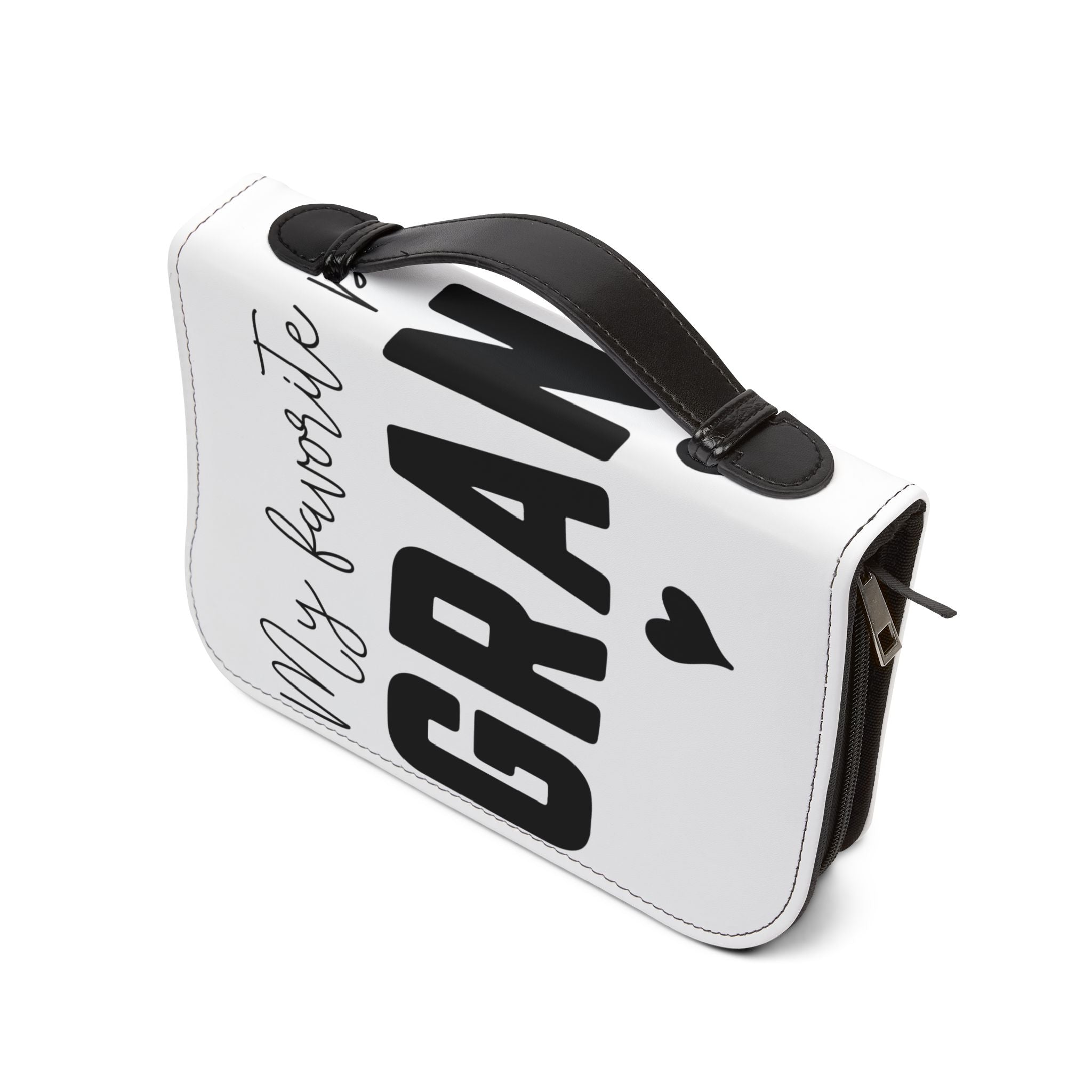 Bible Cover — "My Favorite People Call Me Grandma" Zippered Bible Case